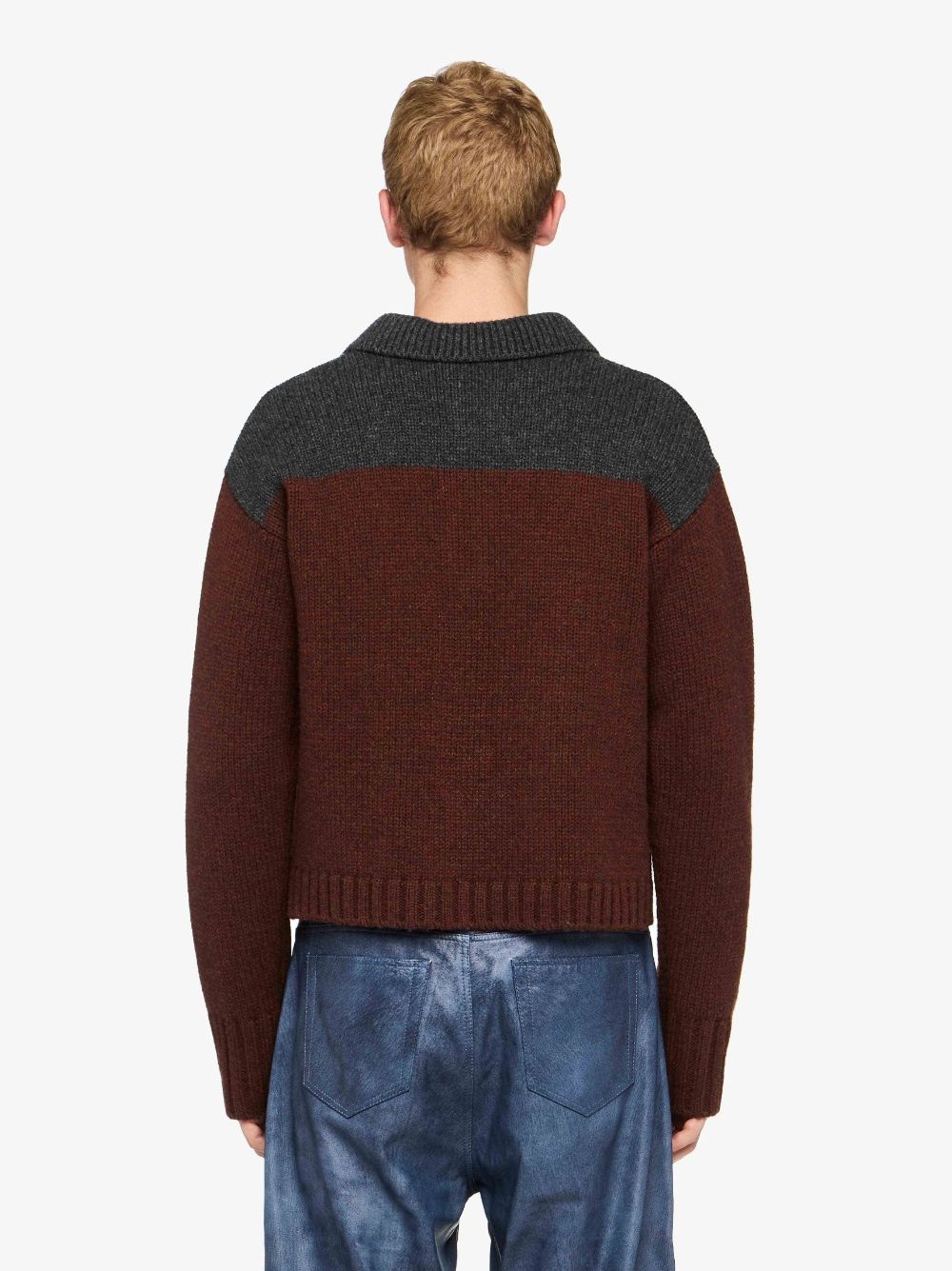 HOUSE' INTARSIA POLO SWEATER - 3