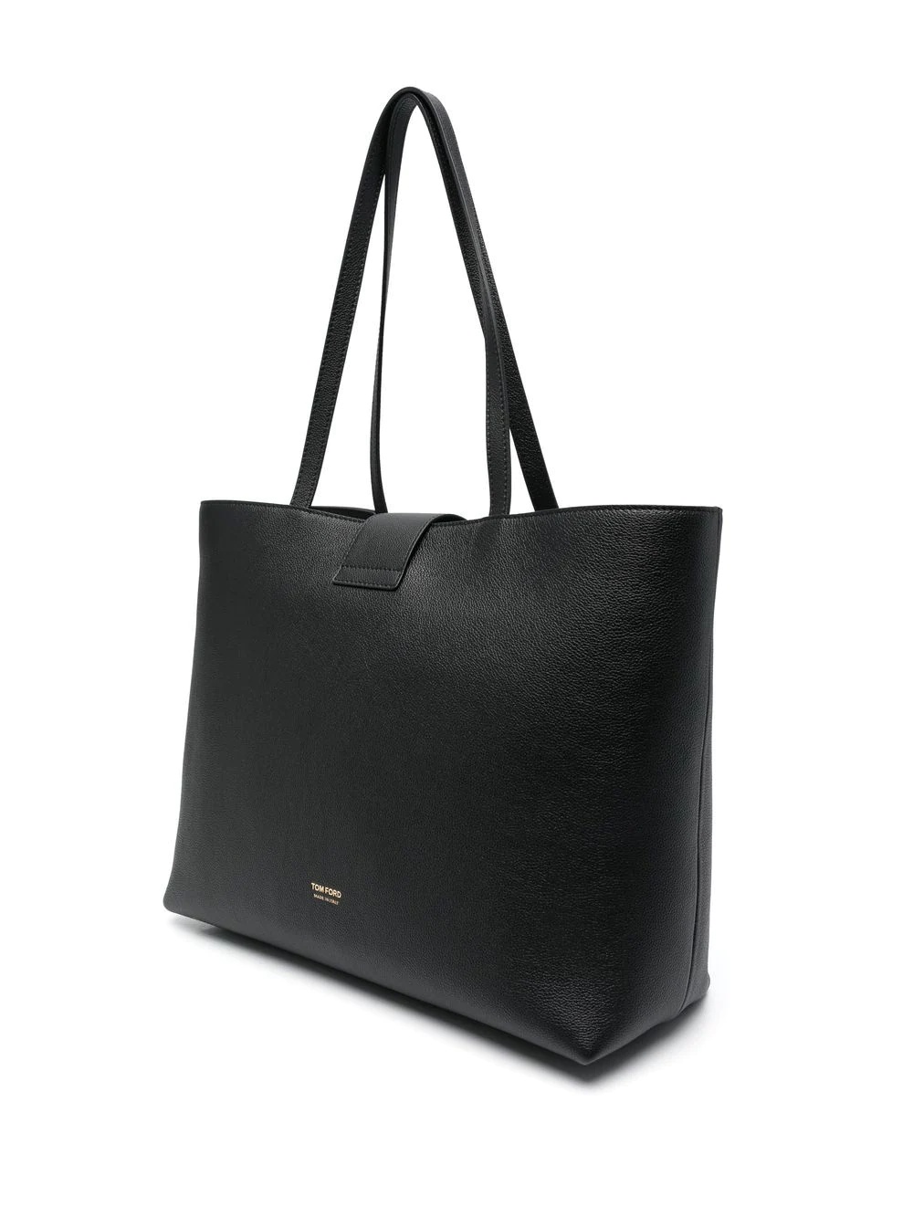 small E/W grained-leather tote bag - 4