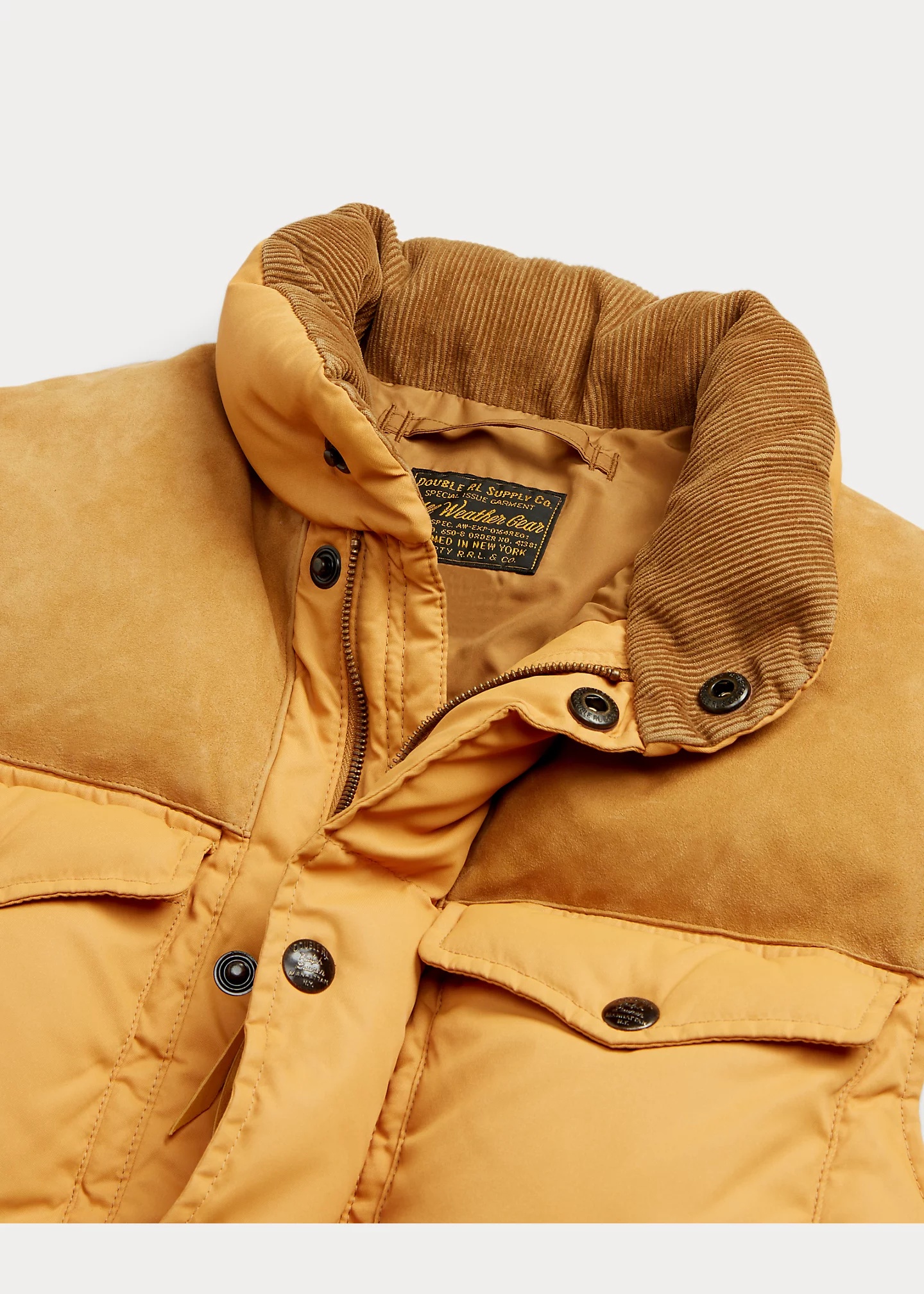 Suede-Yoke Quilted Vest - 3