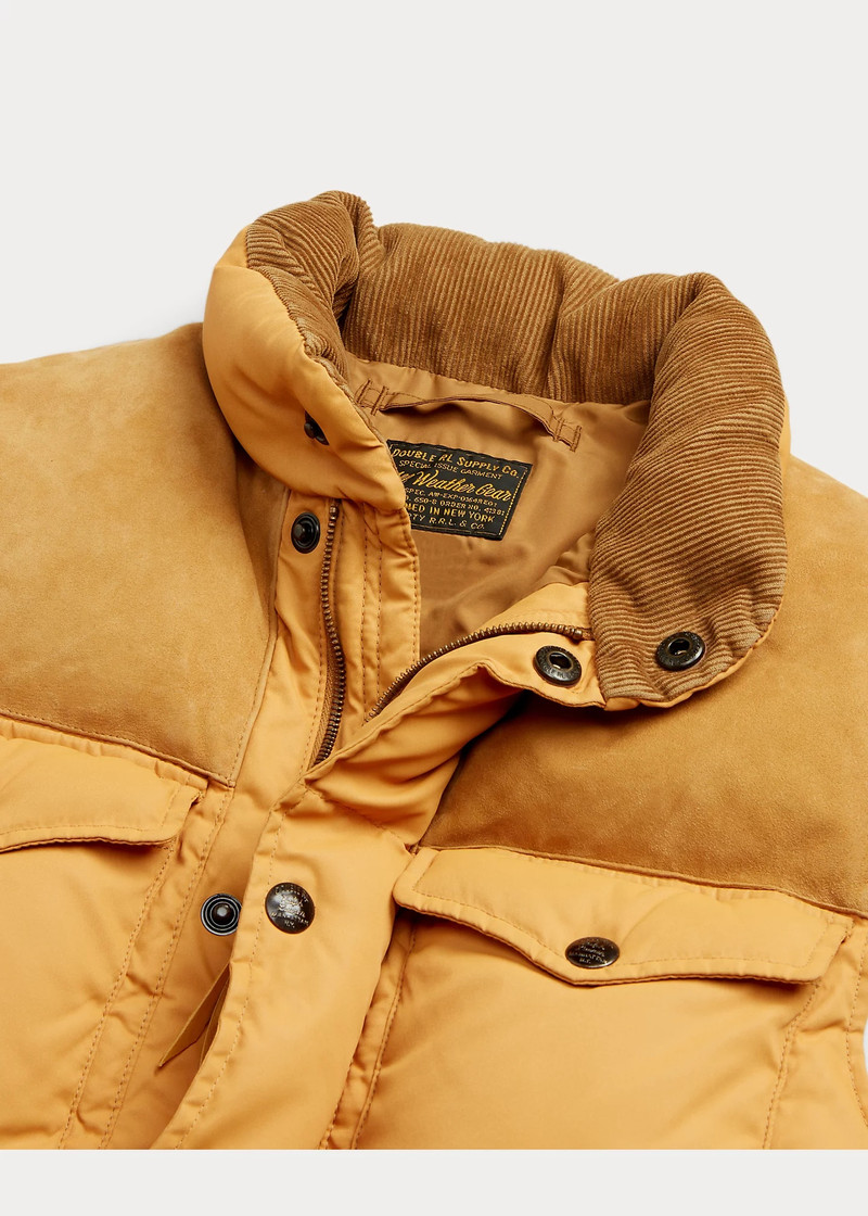 Suede-Yoke Quilted Vest 3