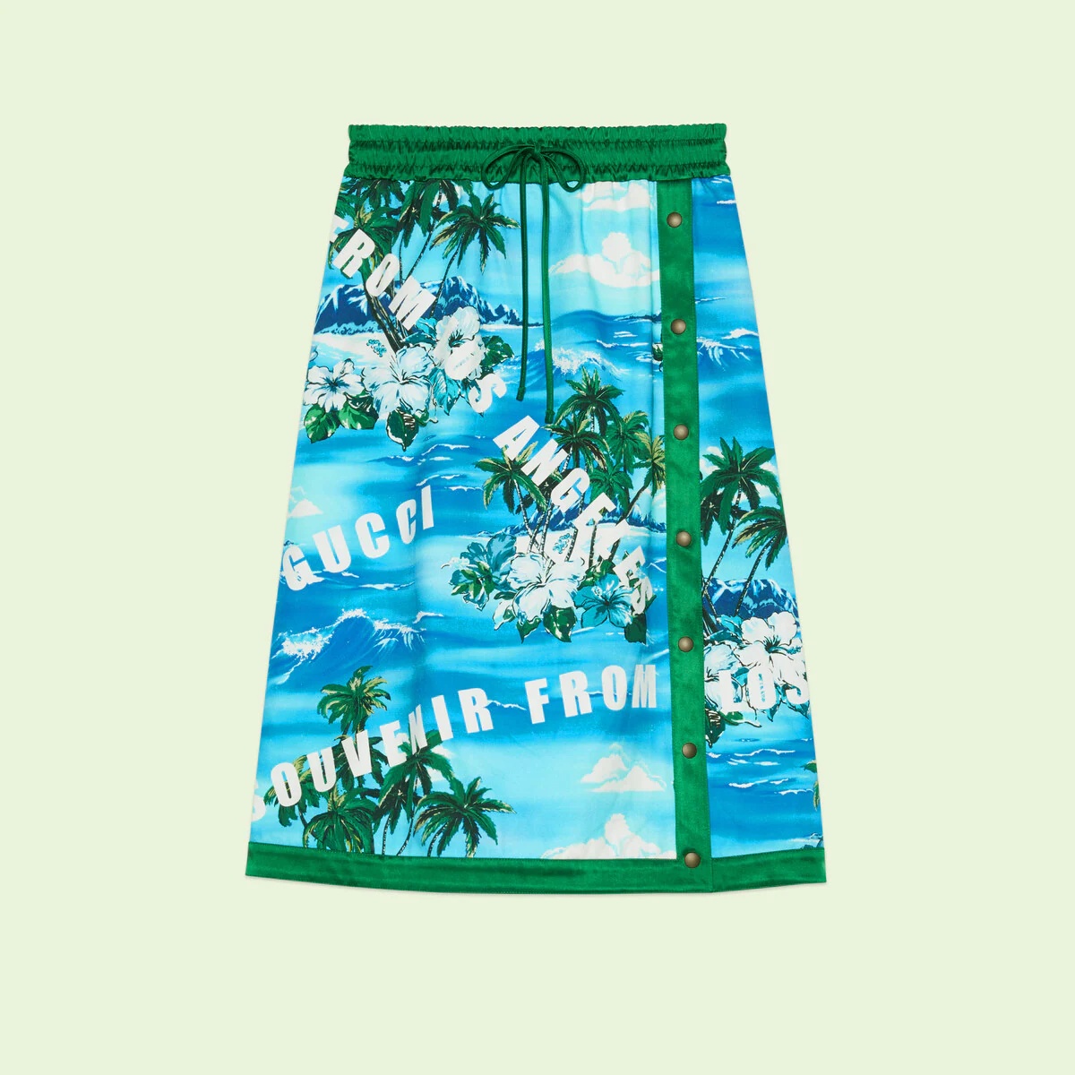 Printed cotton skirt - 1