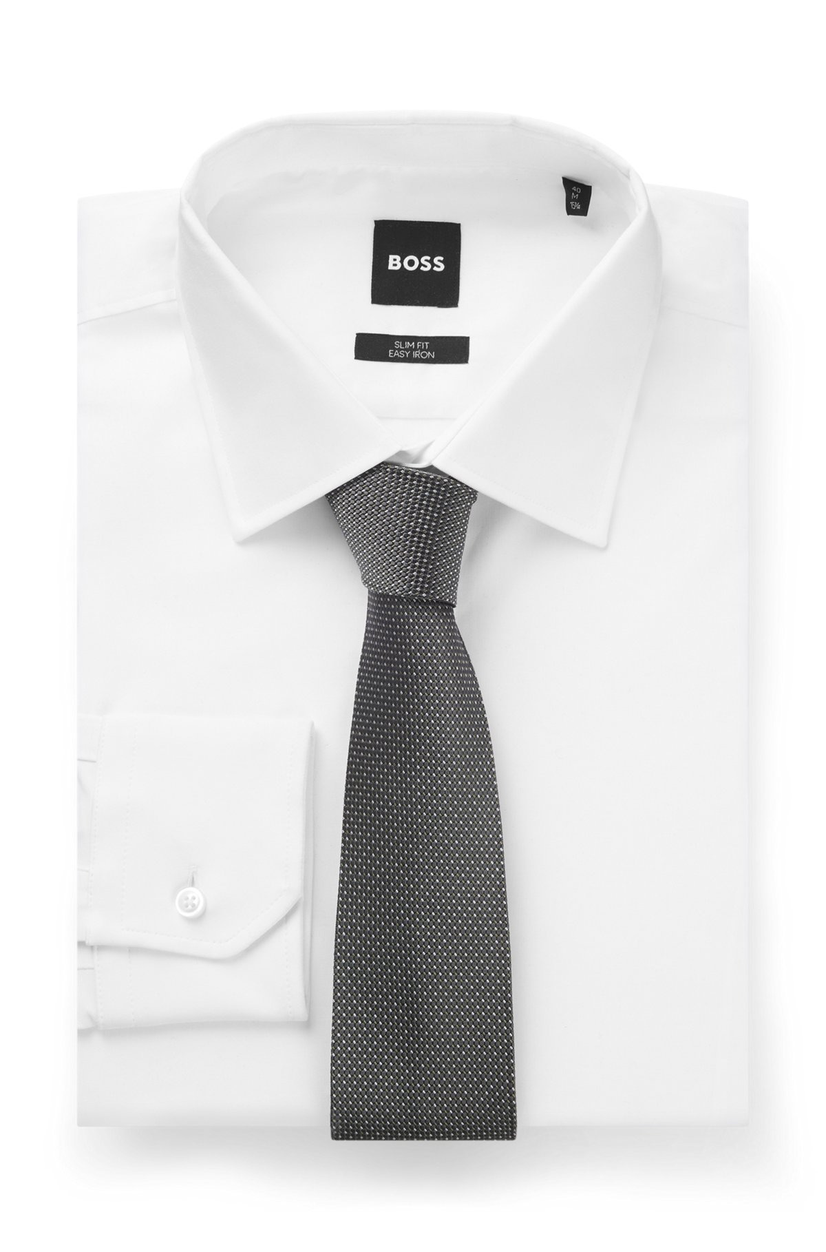 PURE-SILK TIE WITH MICRO PATTERN - 3
