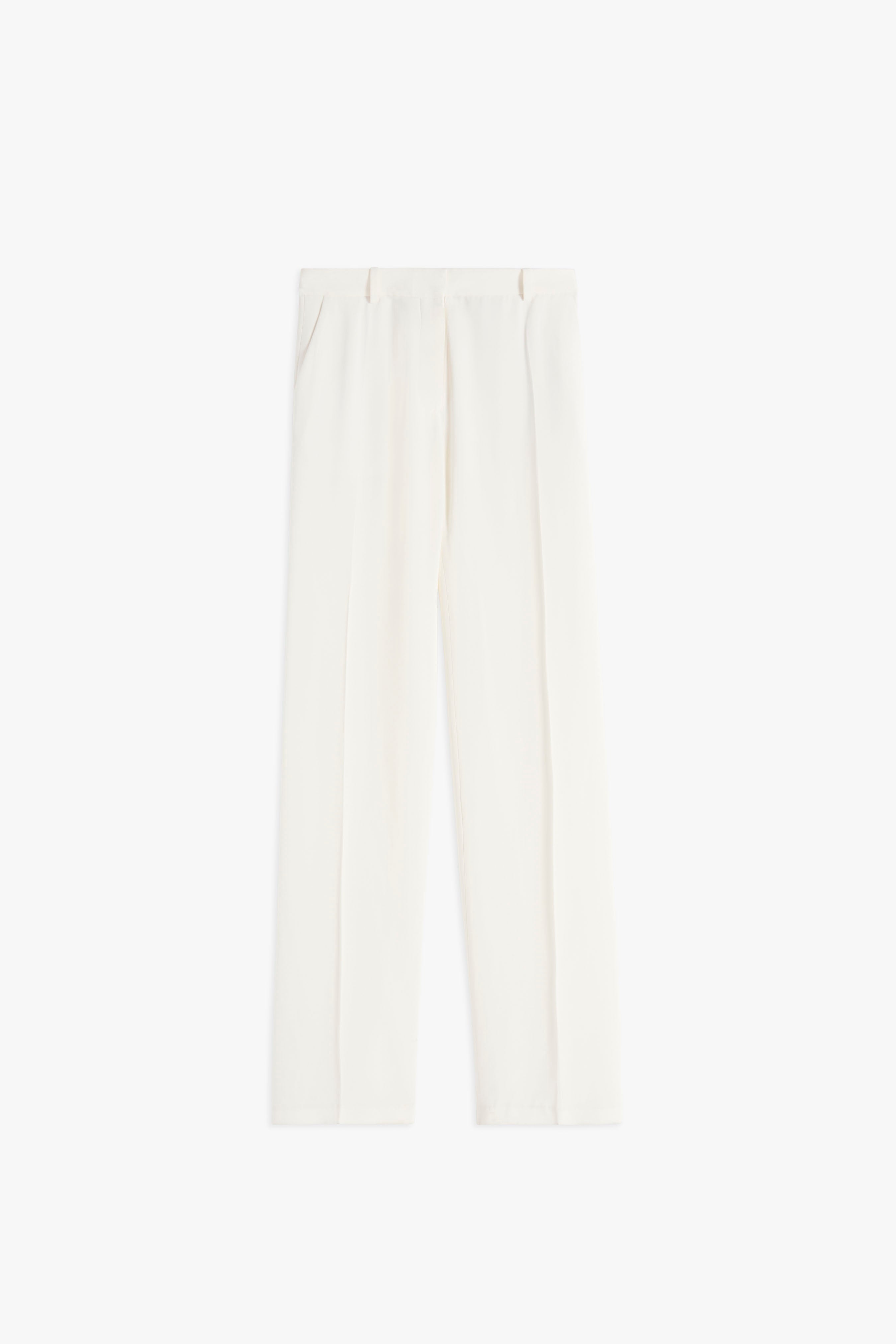 Straight Leg Trouser in Off White - 1