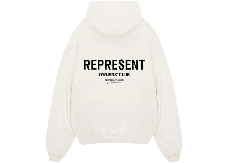 REPRESENT Represent Owner's Club Hoodie Flat White/Black outlook