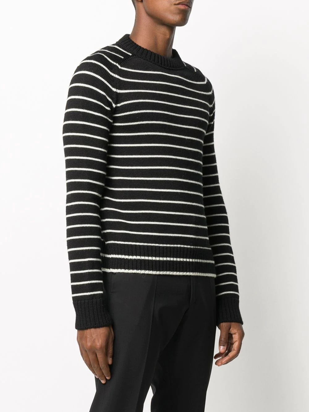 striped virgin wool jumper - 3