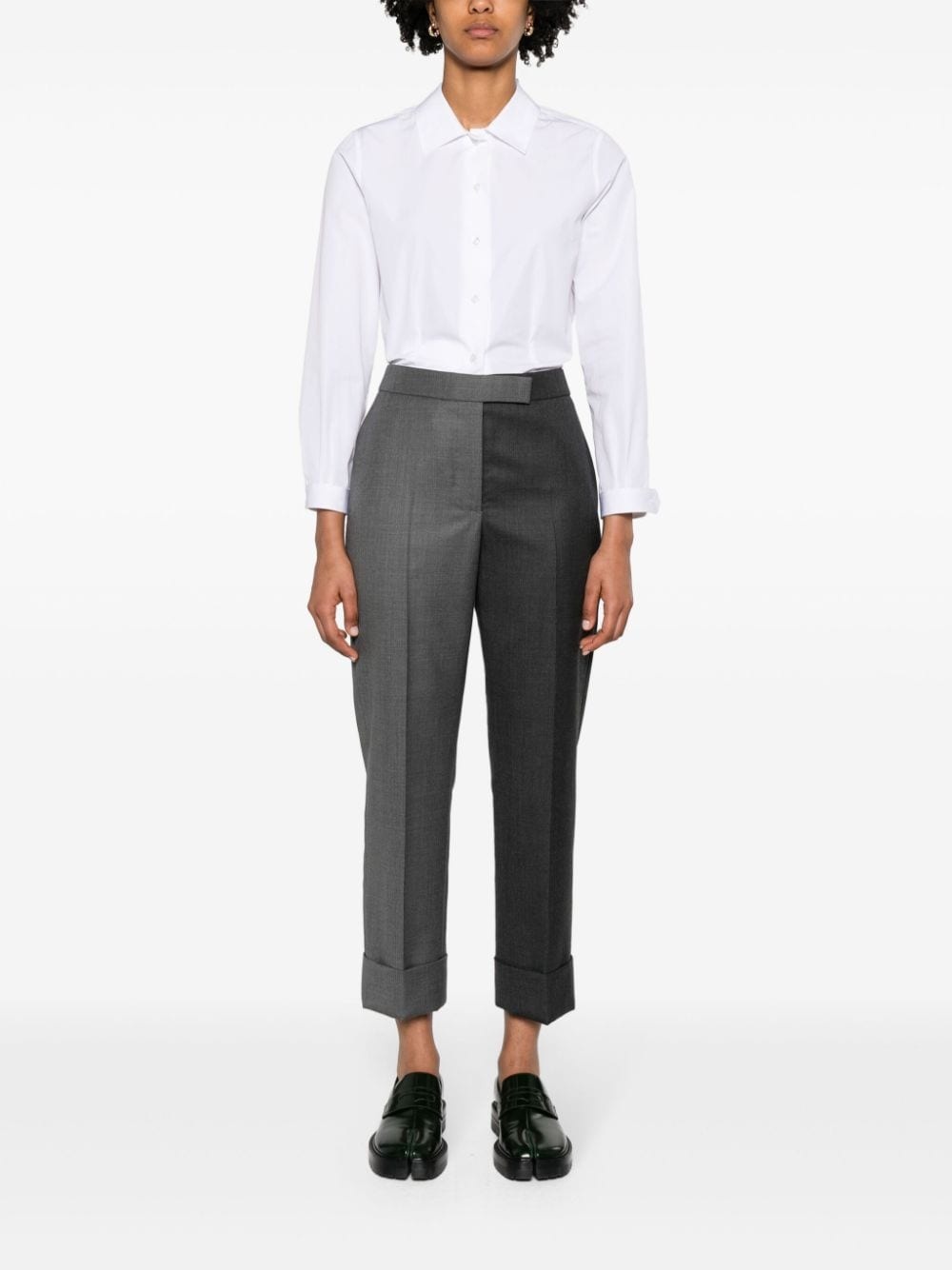 cropped cotton shirt - 2
