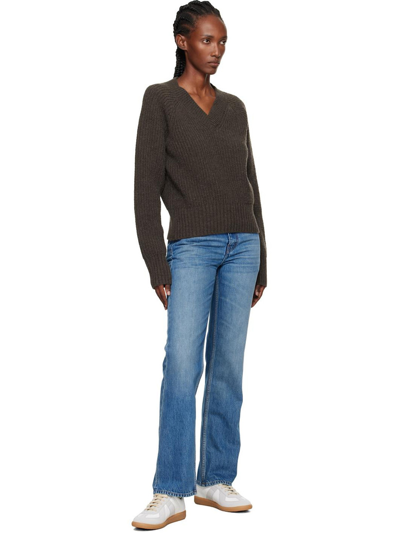 mfpen Brown Plaza V-Neck Sweater outlook