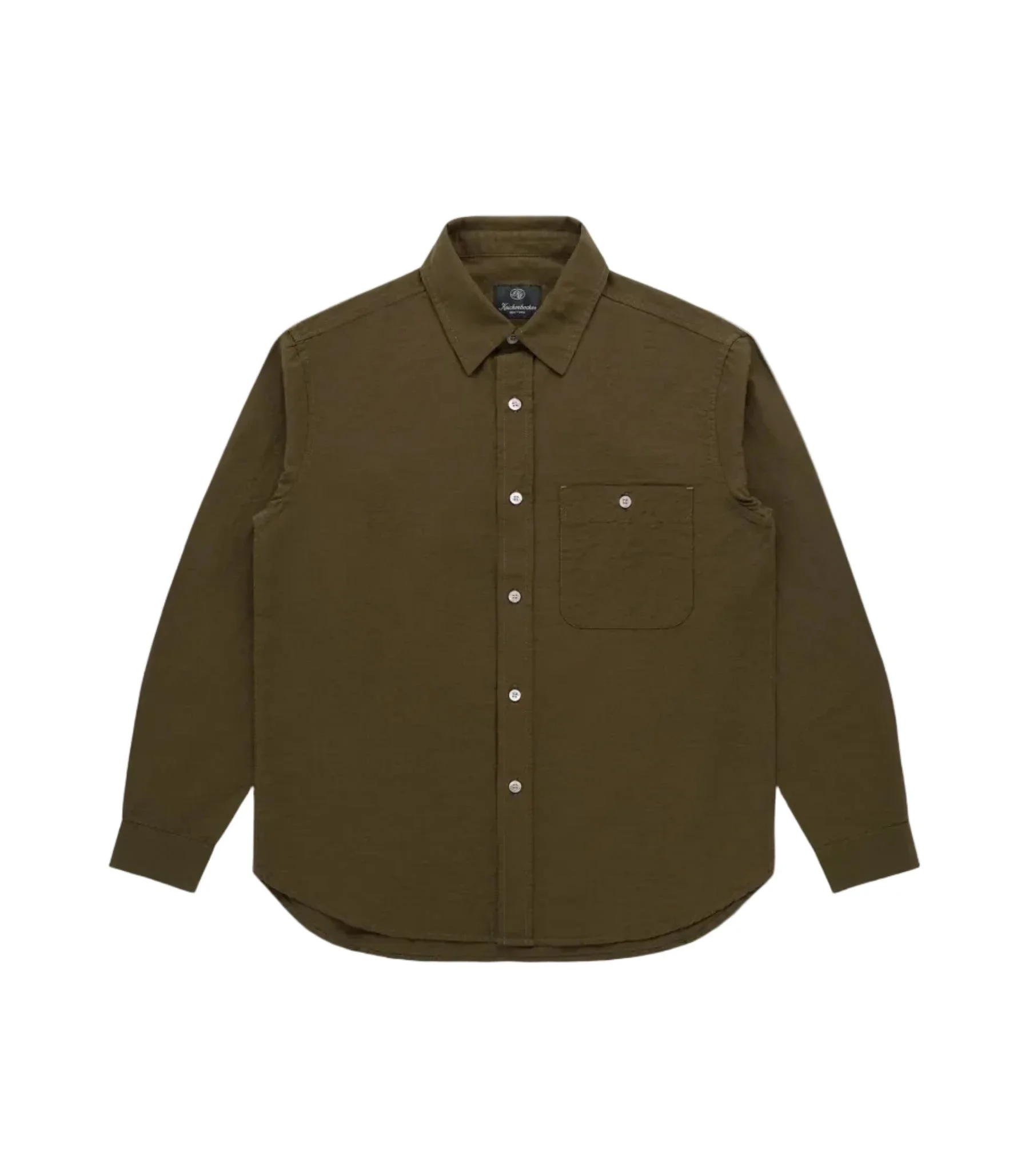 Jones Cotton & Linen Shirt Olive - 1