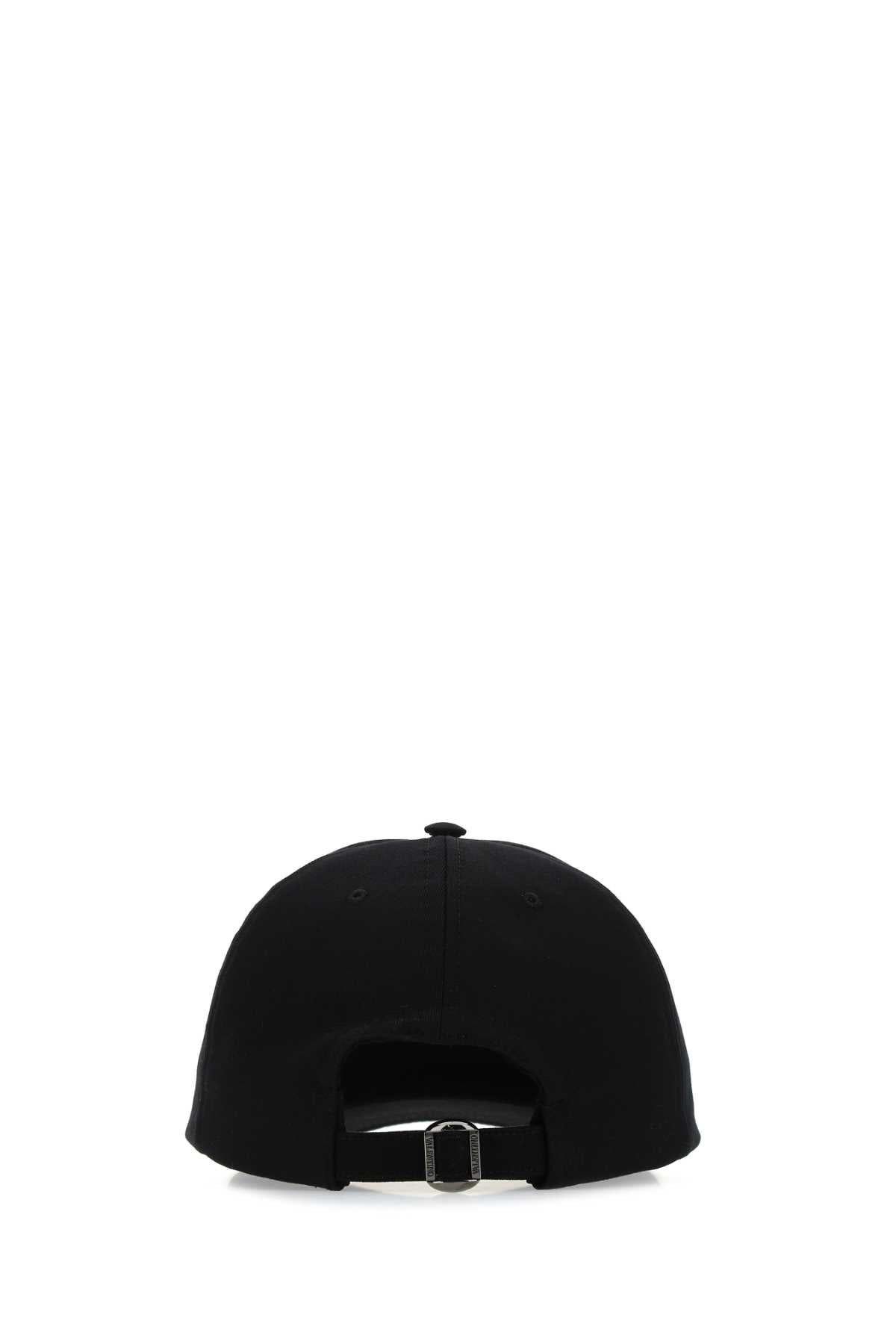 Valentino Garavani Men Black Gabardine Baseball Cap - 3