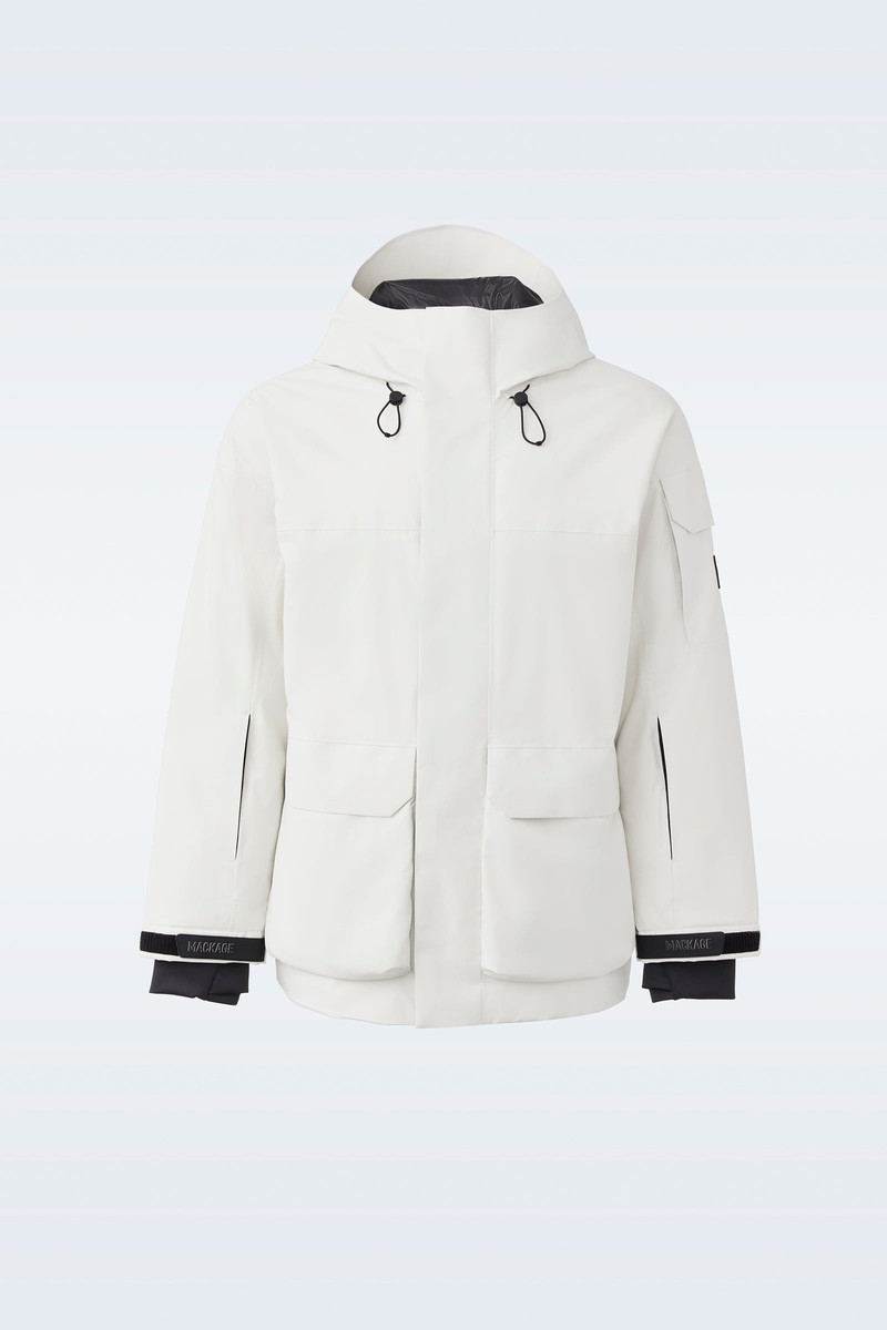 JEROME Long down ski jacket with hood 1