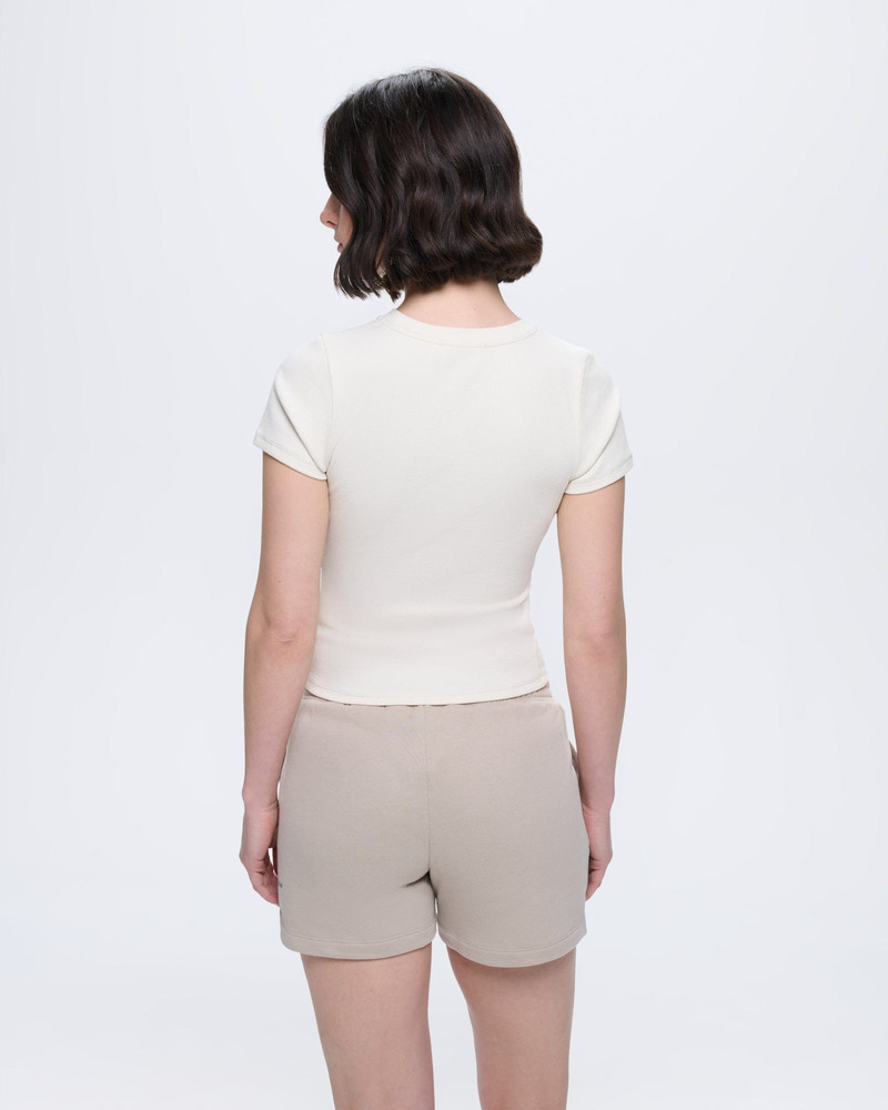 Womens Rib T-Shirt - Bone White 5
