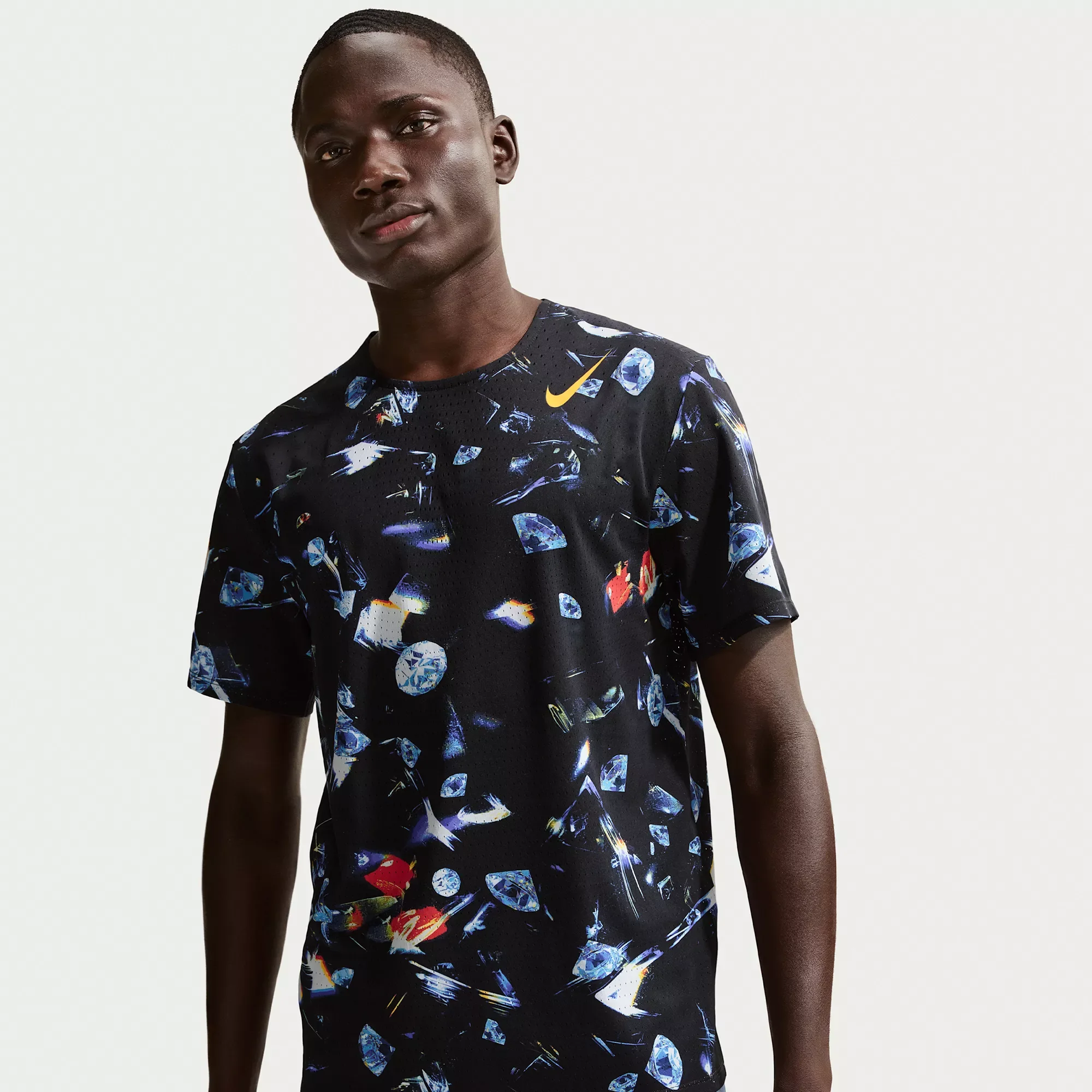 Nike Men's Dri-FIT ADV Aeroswift Allover Diamonds Graphic T-Shirt - 1