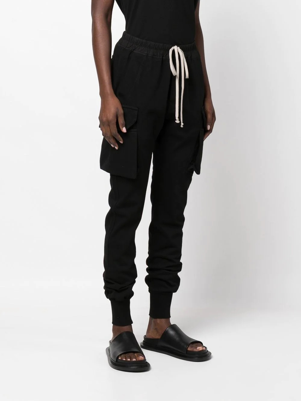 drawstring tapered track pants - 3