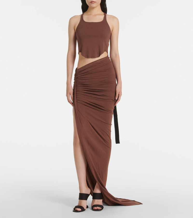 Rick Owens Cropped cotton jersey tank top outlook