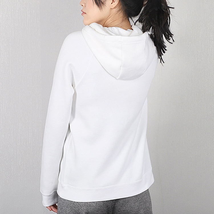 (WMNS) Nike Nsw Chn Po Hoodie Logo Printing White CU1624-100 - 4