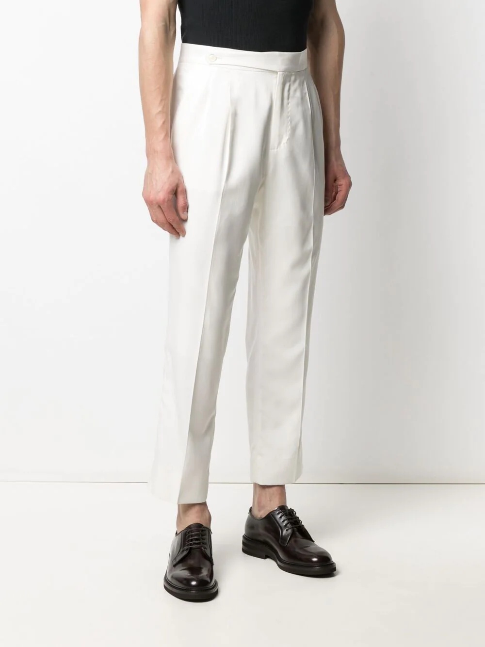 pleated silk trousers - 3