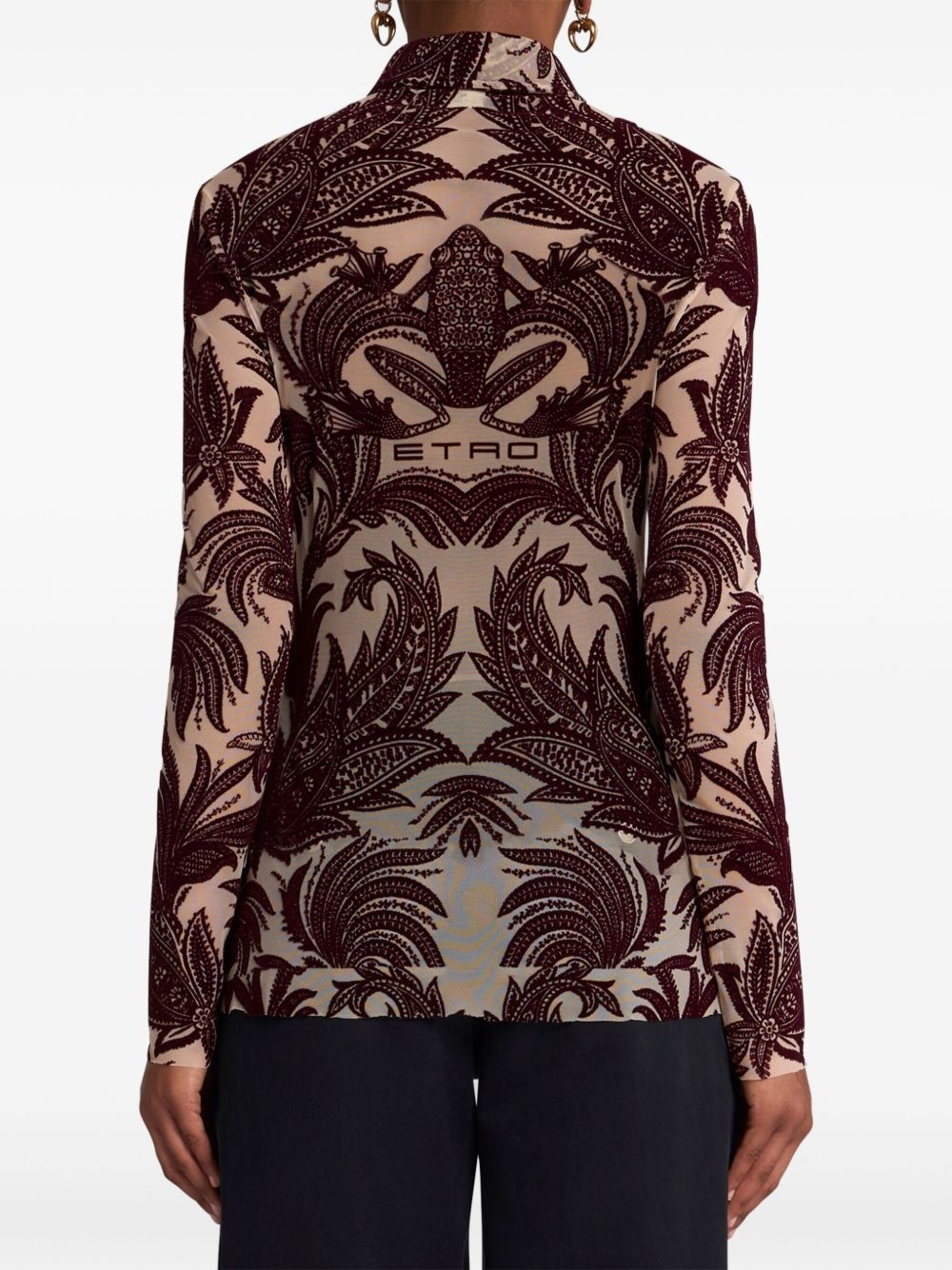 paisley-jacquard shirt - 3
