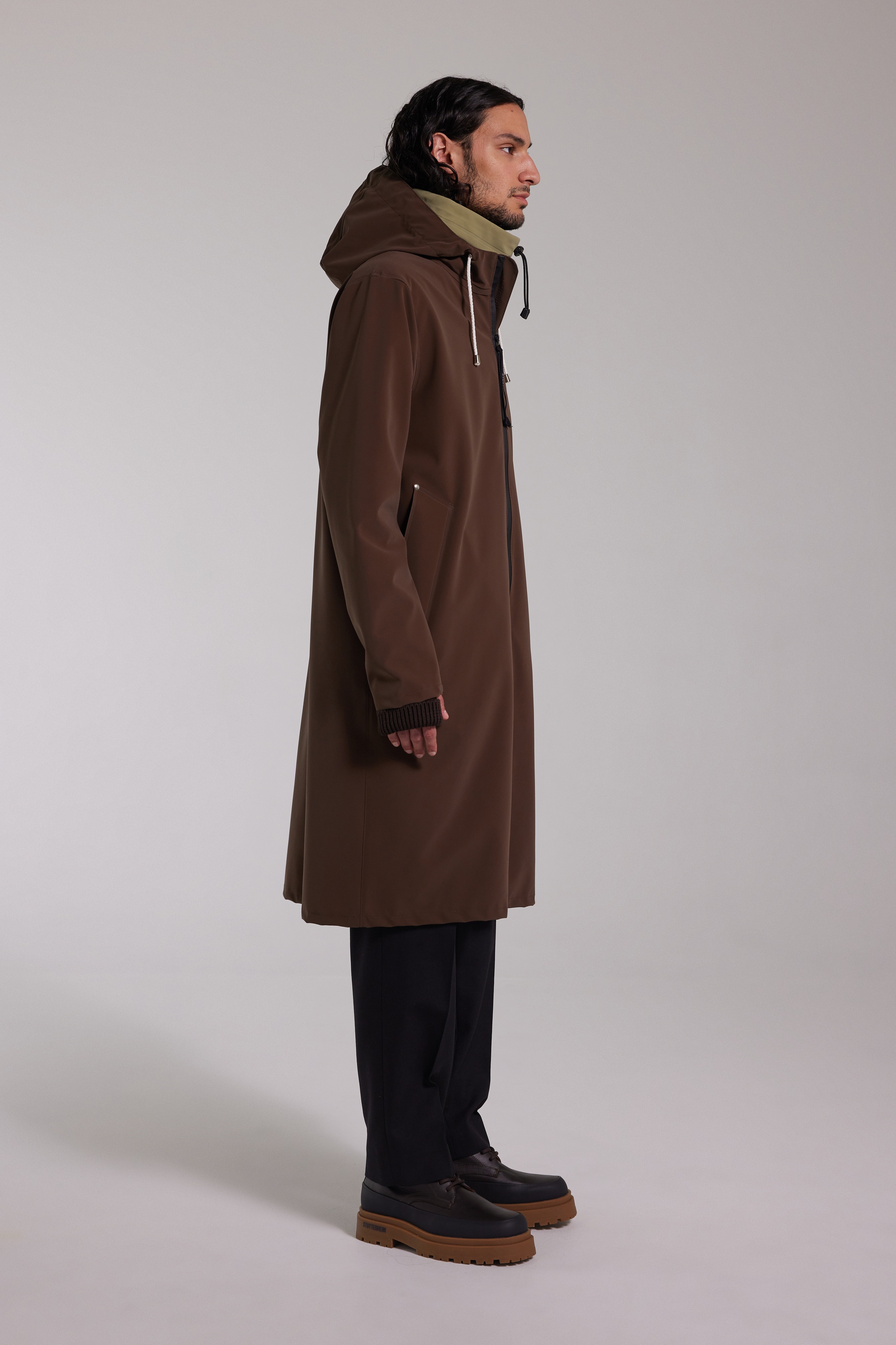 Camden Lightweight Matte Parka Dark Brown - 4