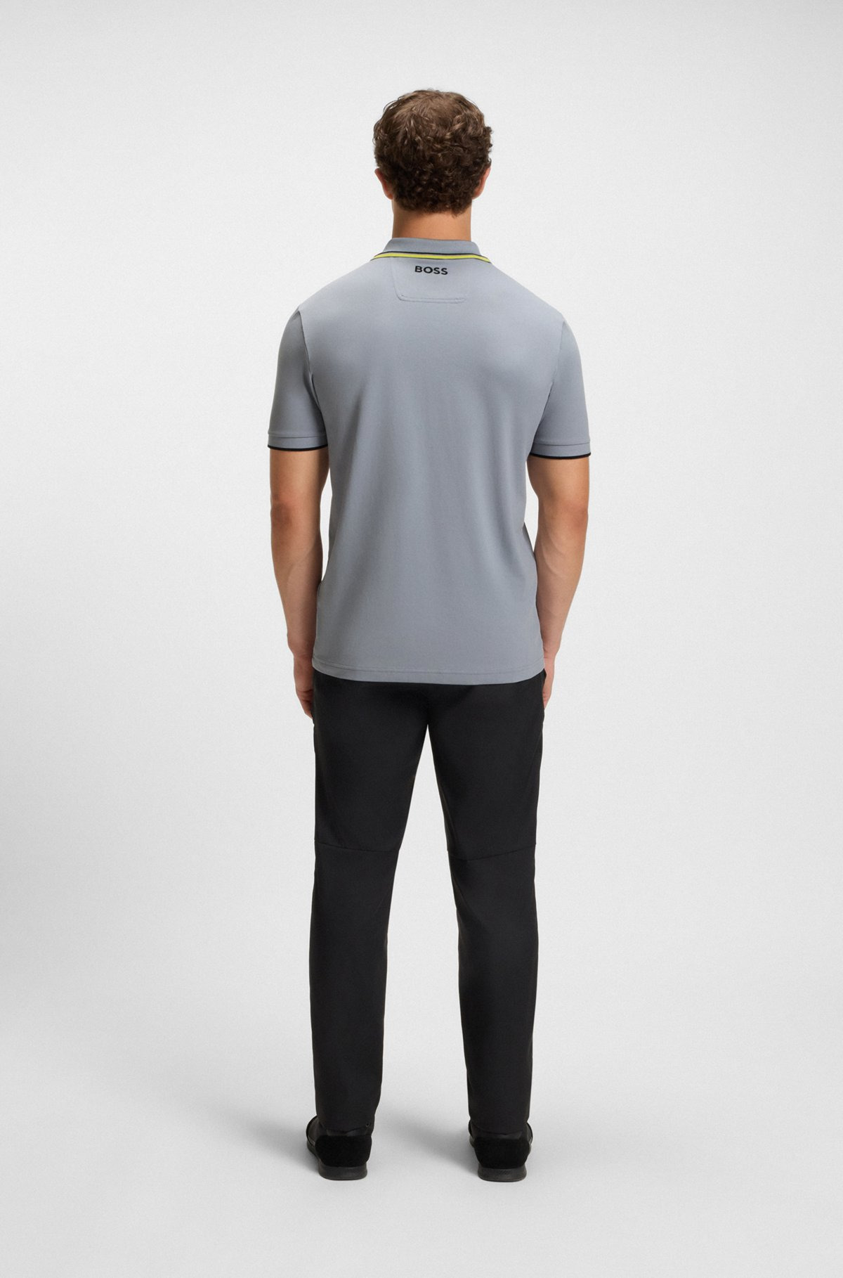 POLO SHIRT WITH CONTRAST LOGOS - 5