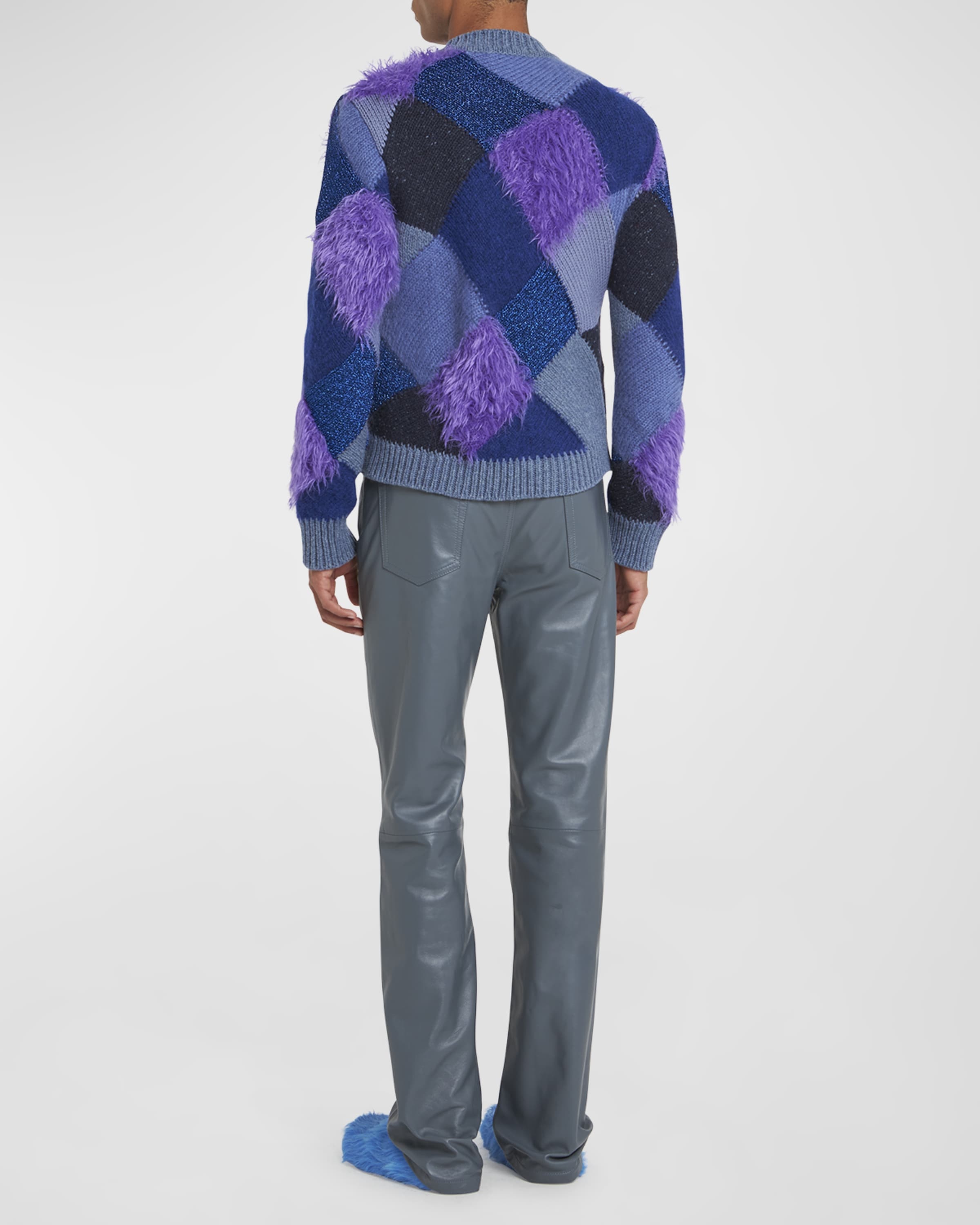 Men's 3D Intarsia Block Sweater - 3