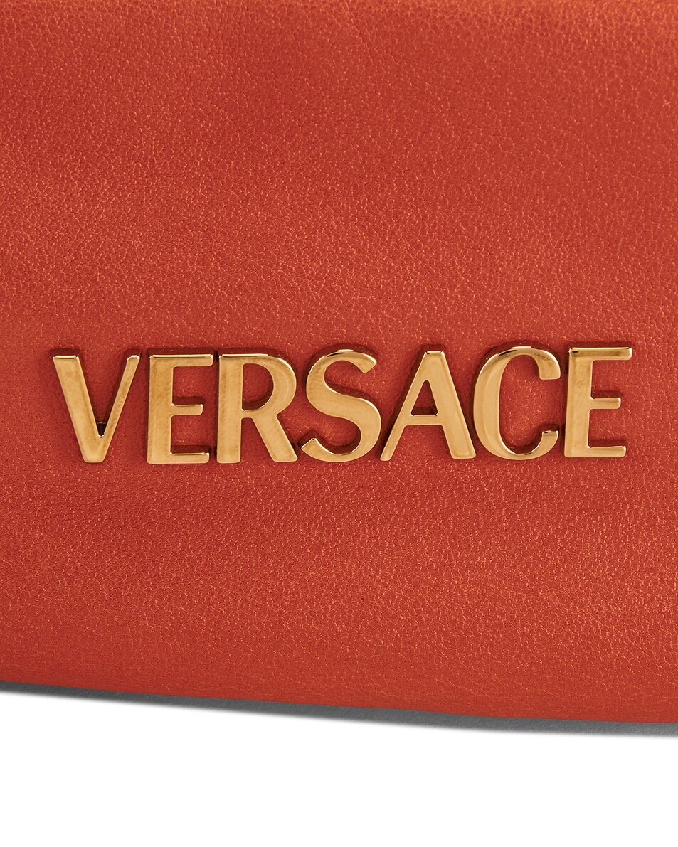 Mini Shoulder Bag in Papaya-versace Gold - 8