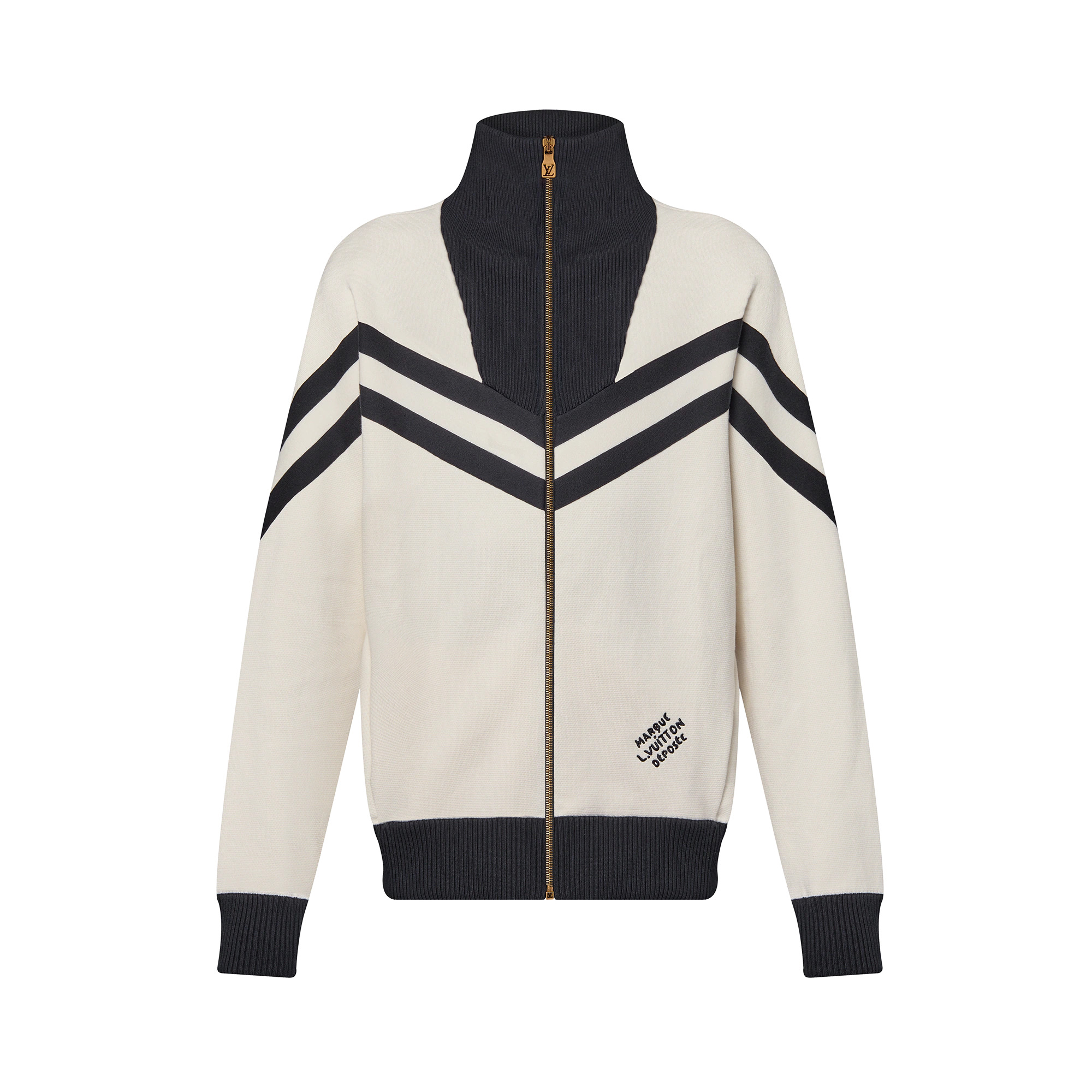 Knitted Cotton Sailor Blouson - 1