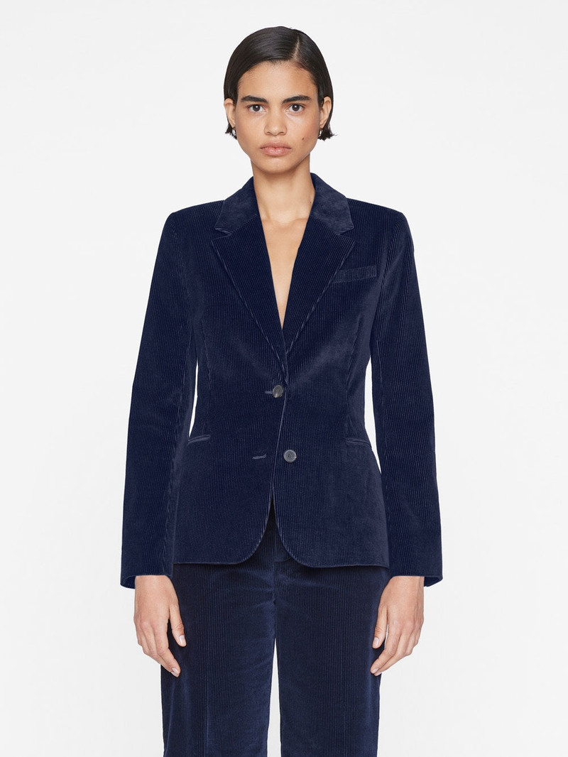 FRAME The Corduroy Femme Blazer in Navy outlook