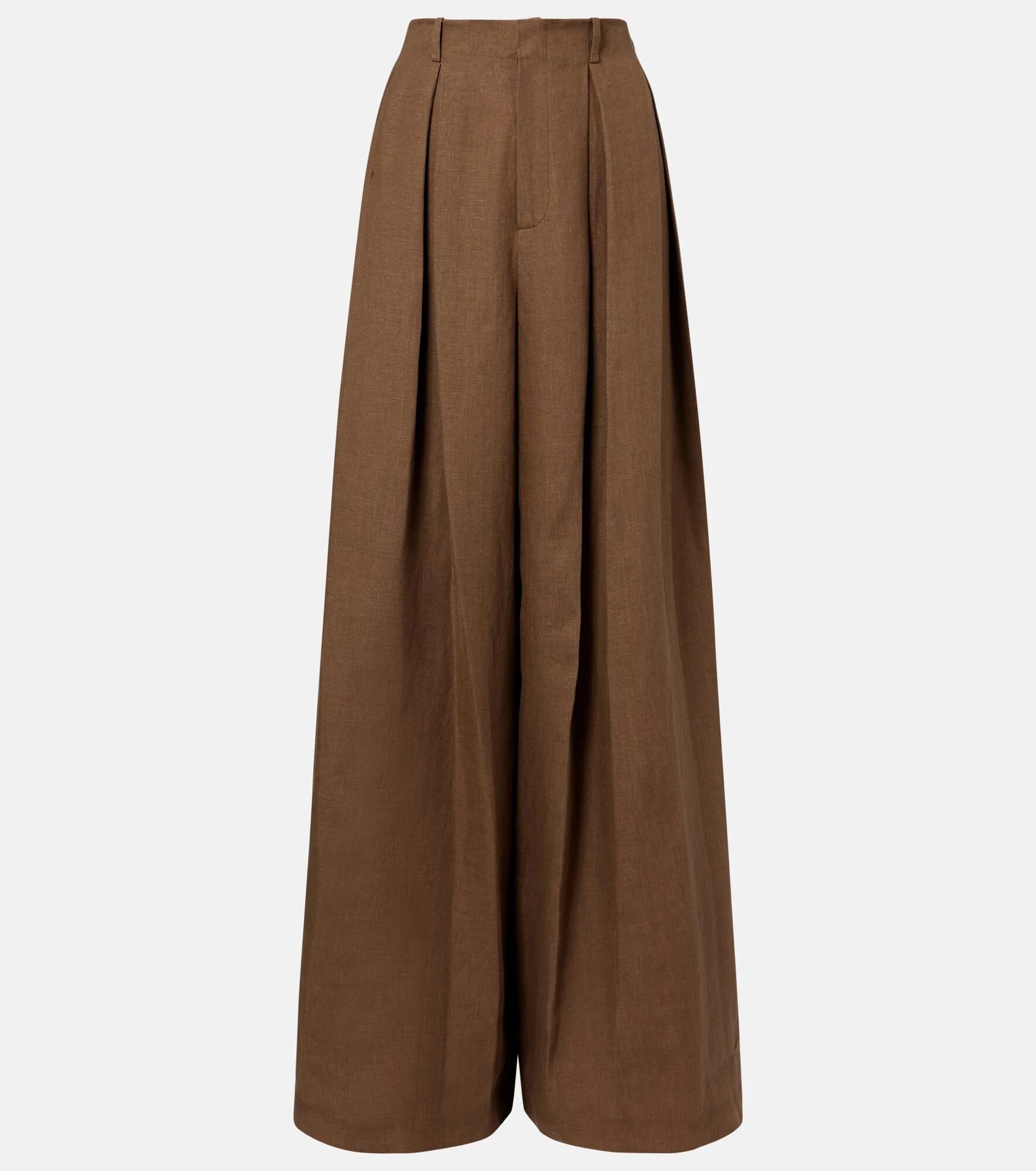Greer linen, cashmere, and silk wide-leg pants - 1