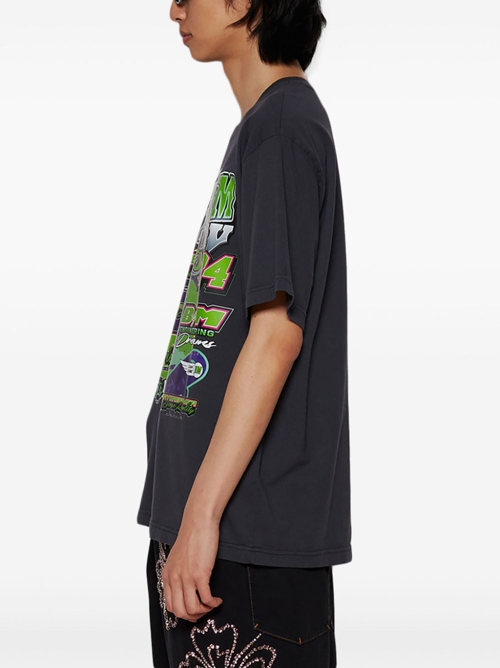Moto print T-shirt - 4