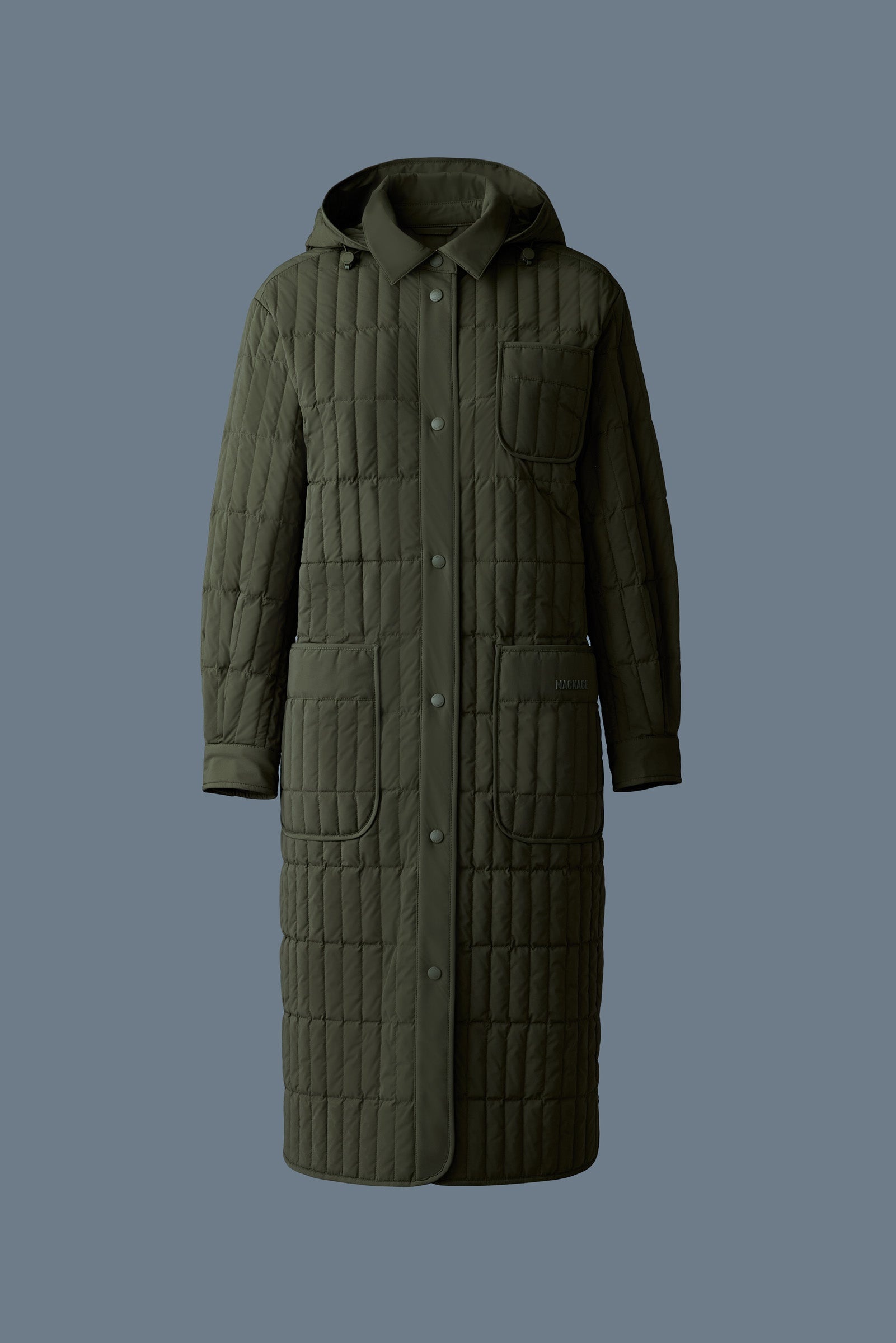 TADOKA Light down vertical quilted coat - 2
