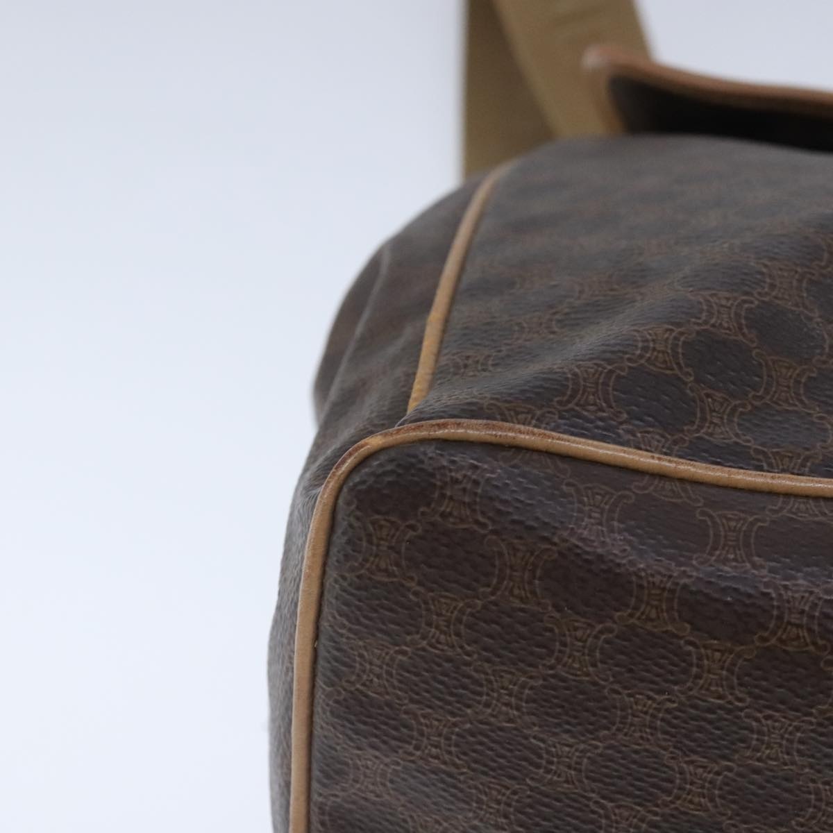 CELINE Macadam Canvas Backpack Pvc Leather Brown Gold - 12