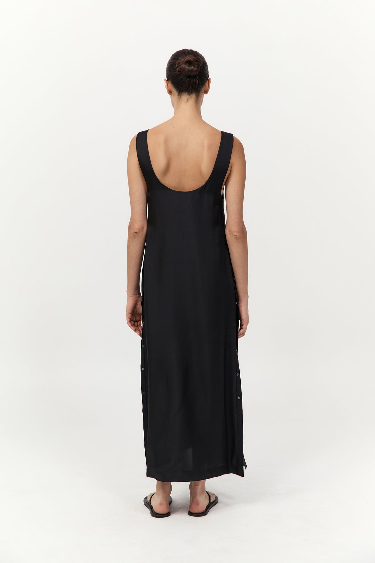 Jordan Button Up Dress - Black - 5