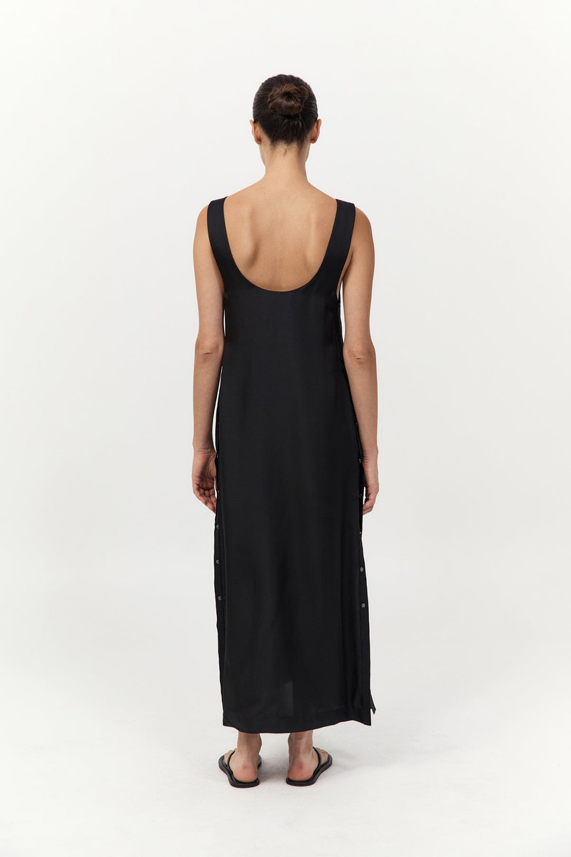 Jordan Button Up Dress - Black 5