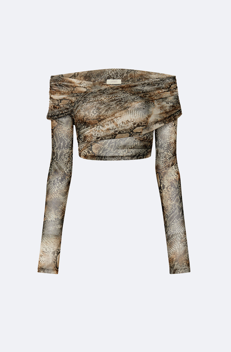 Snake Mesh Wrap Top 1
