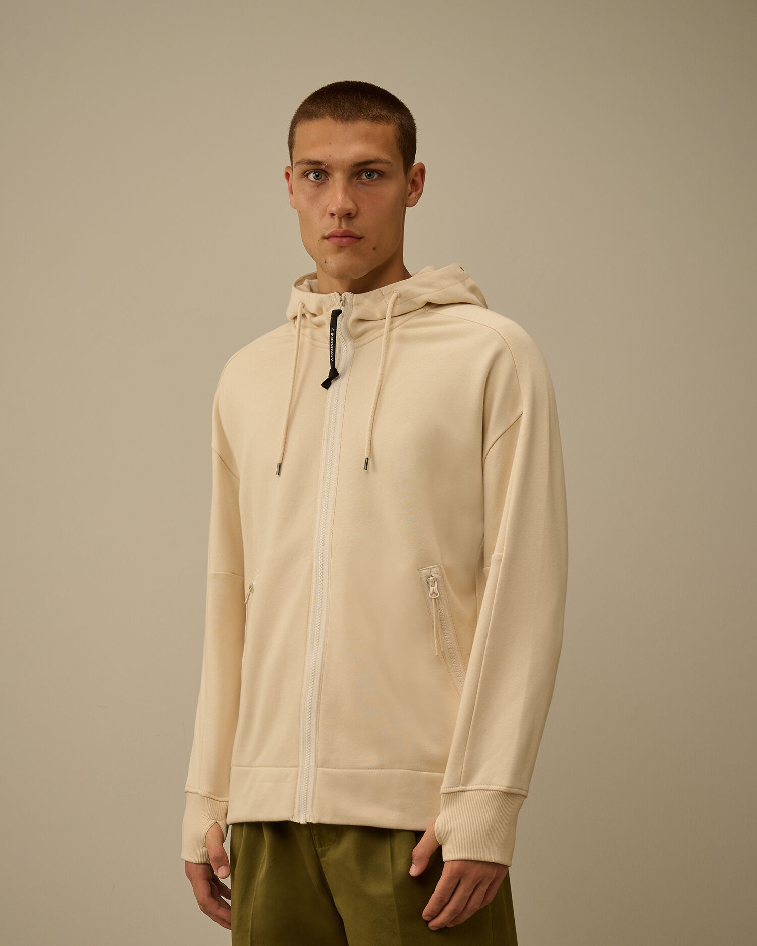 Diagonal Raised Fleece Goggle Sweatshirt - 3