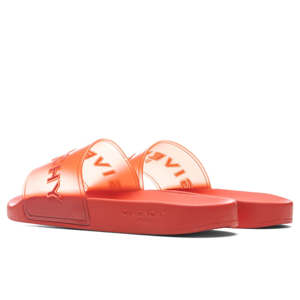 Givenchy GIVENCHY SLIDE FLAT SANDALS - DARK ORANGE | REVERSIBLE