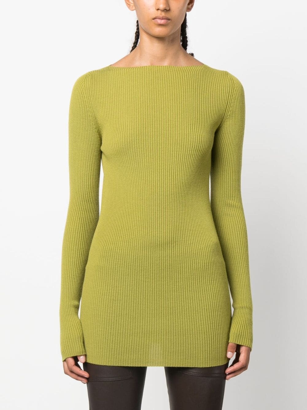 cut-out ribbed jumper - 3