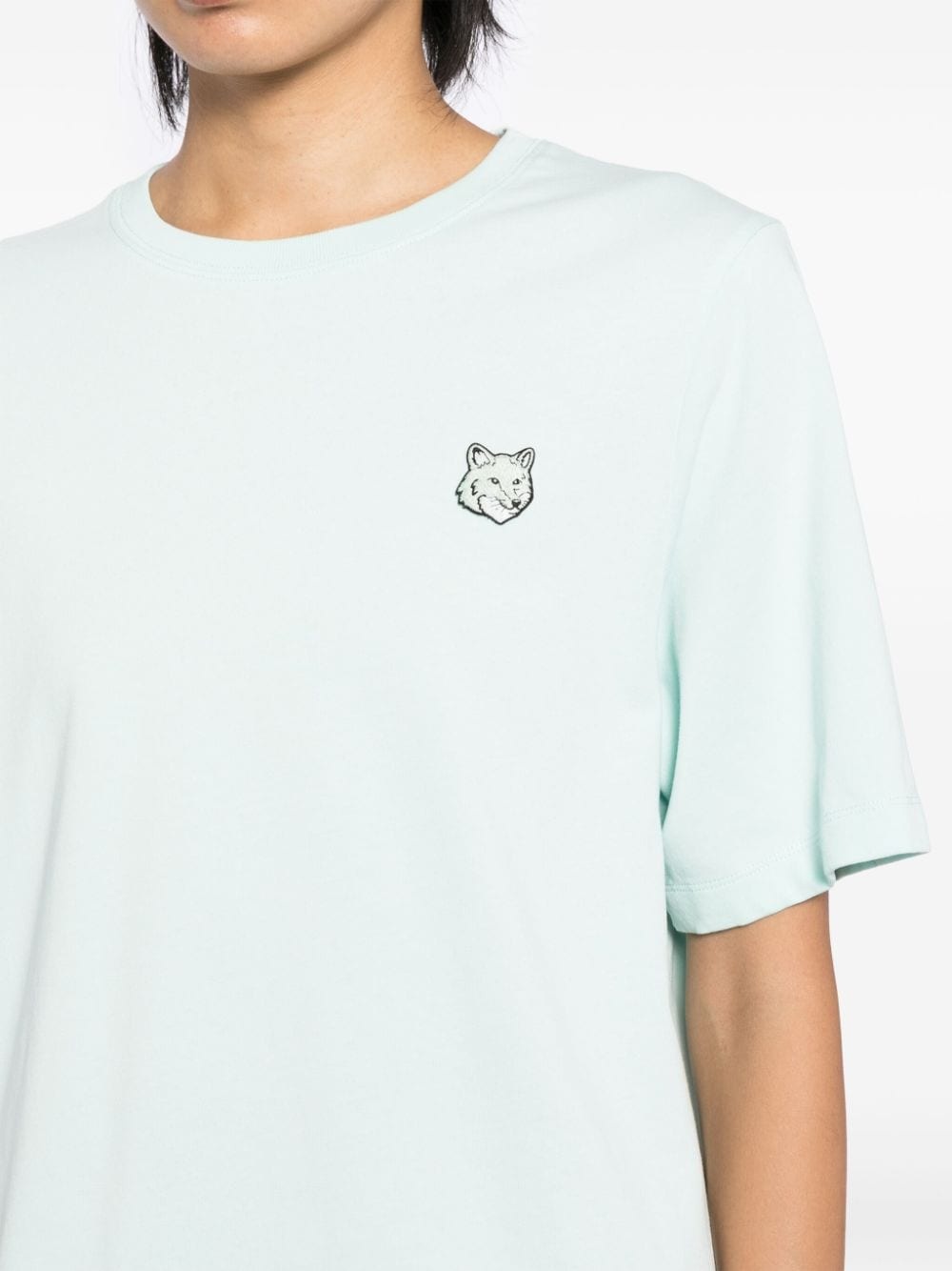 bold fox head patch T-shirt - 5