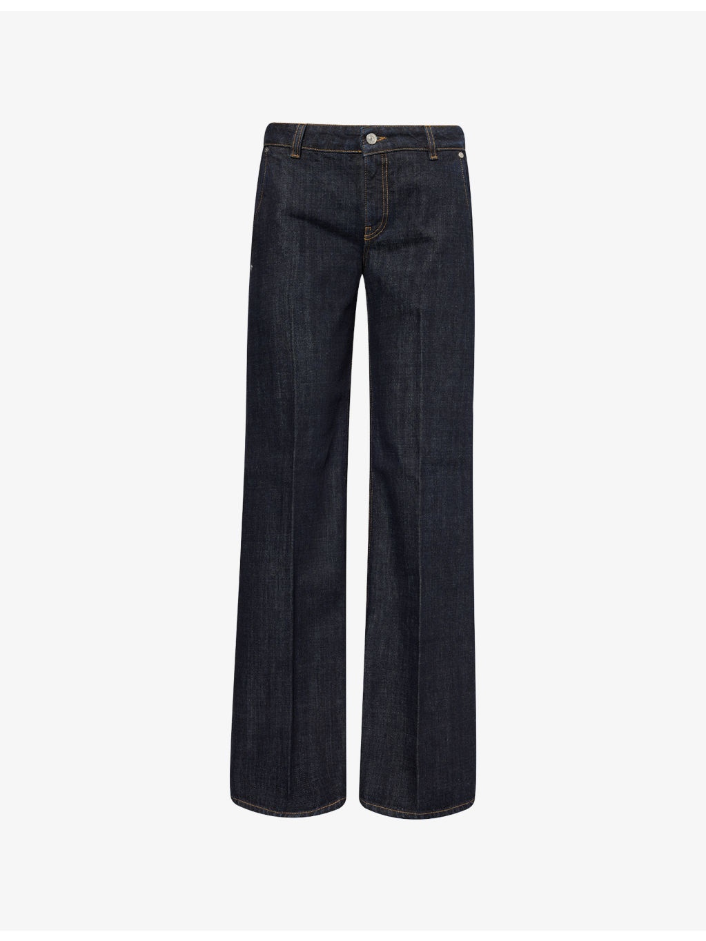 Brand-Patch Low-Rise Flared-Leg Leg Denim Jean - 1