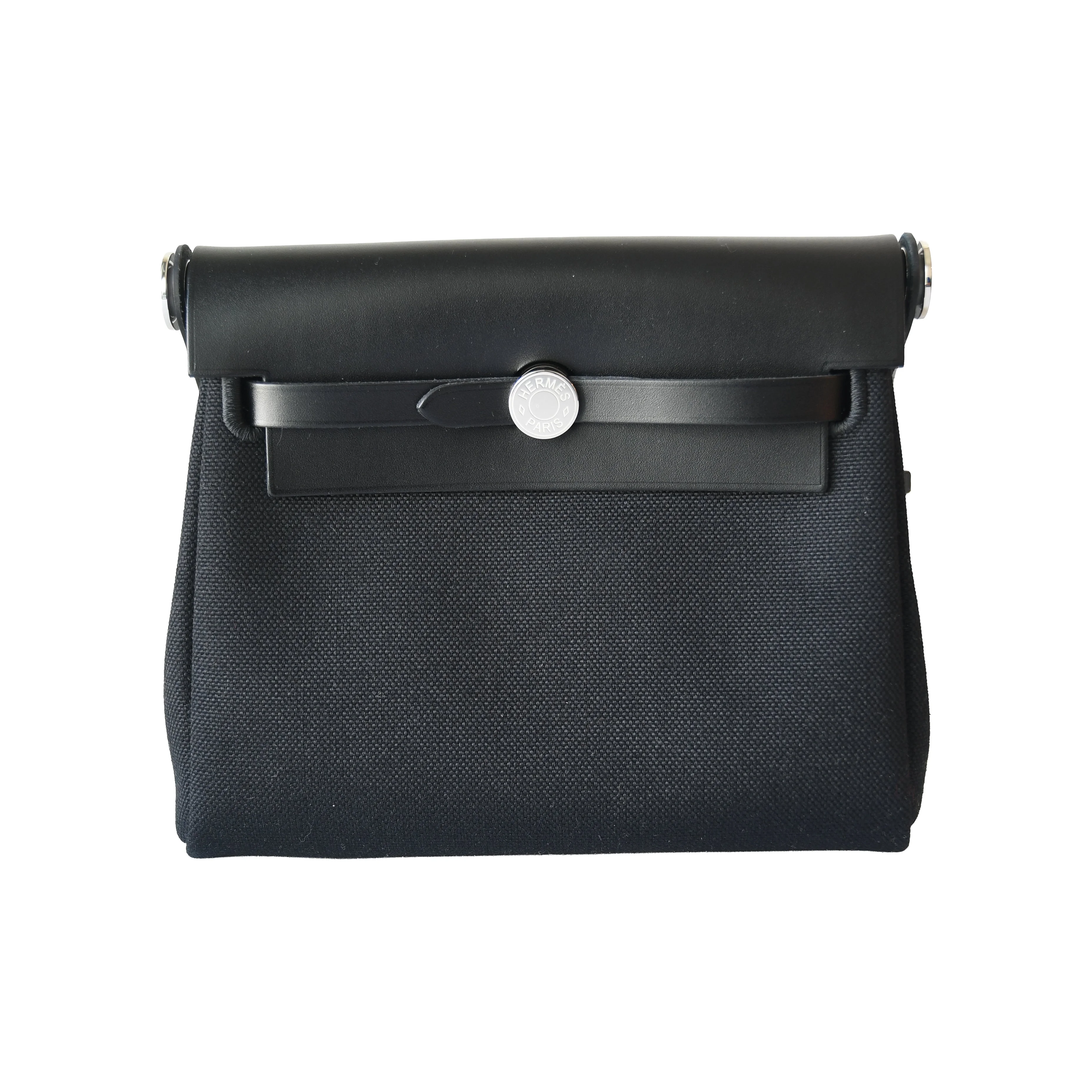 Hermes Mini Herbag Palladium Hardware Black - 1