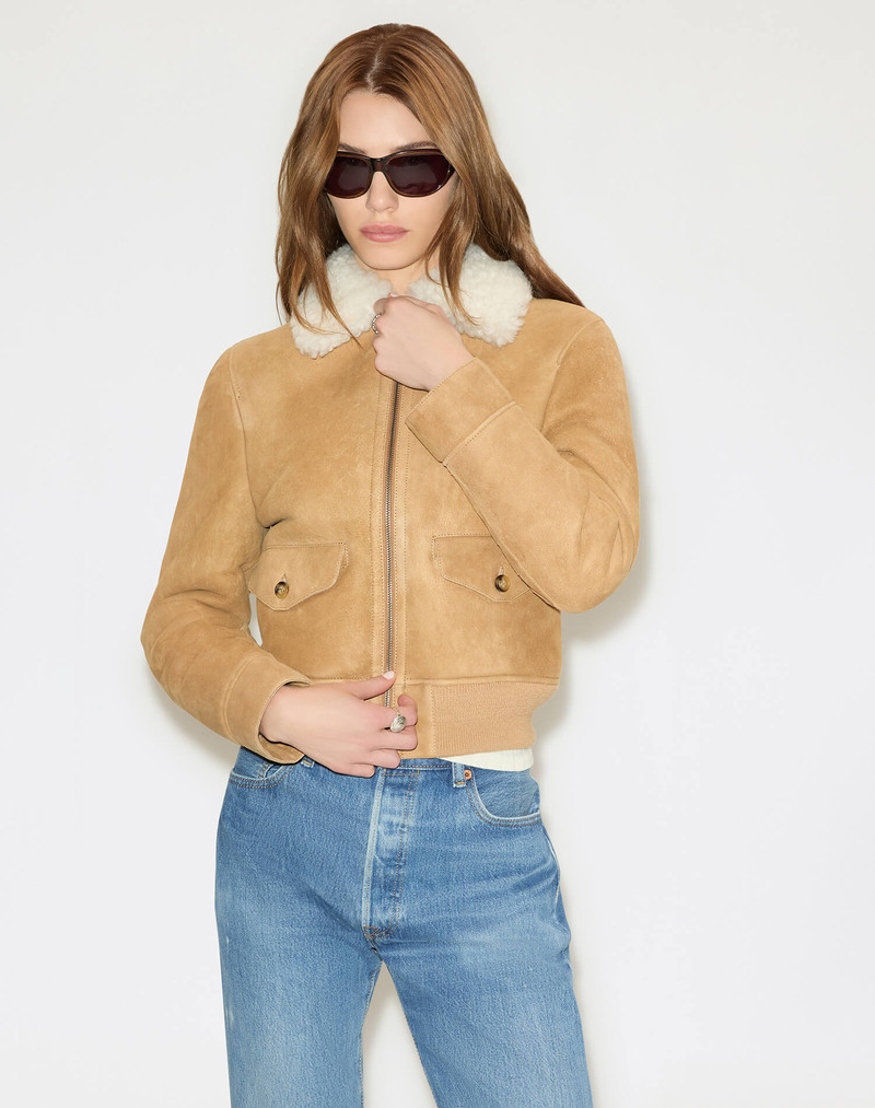 Shearling Bomber - Tobacco 3