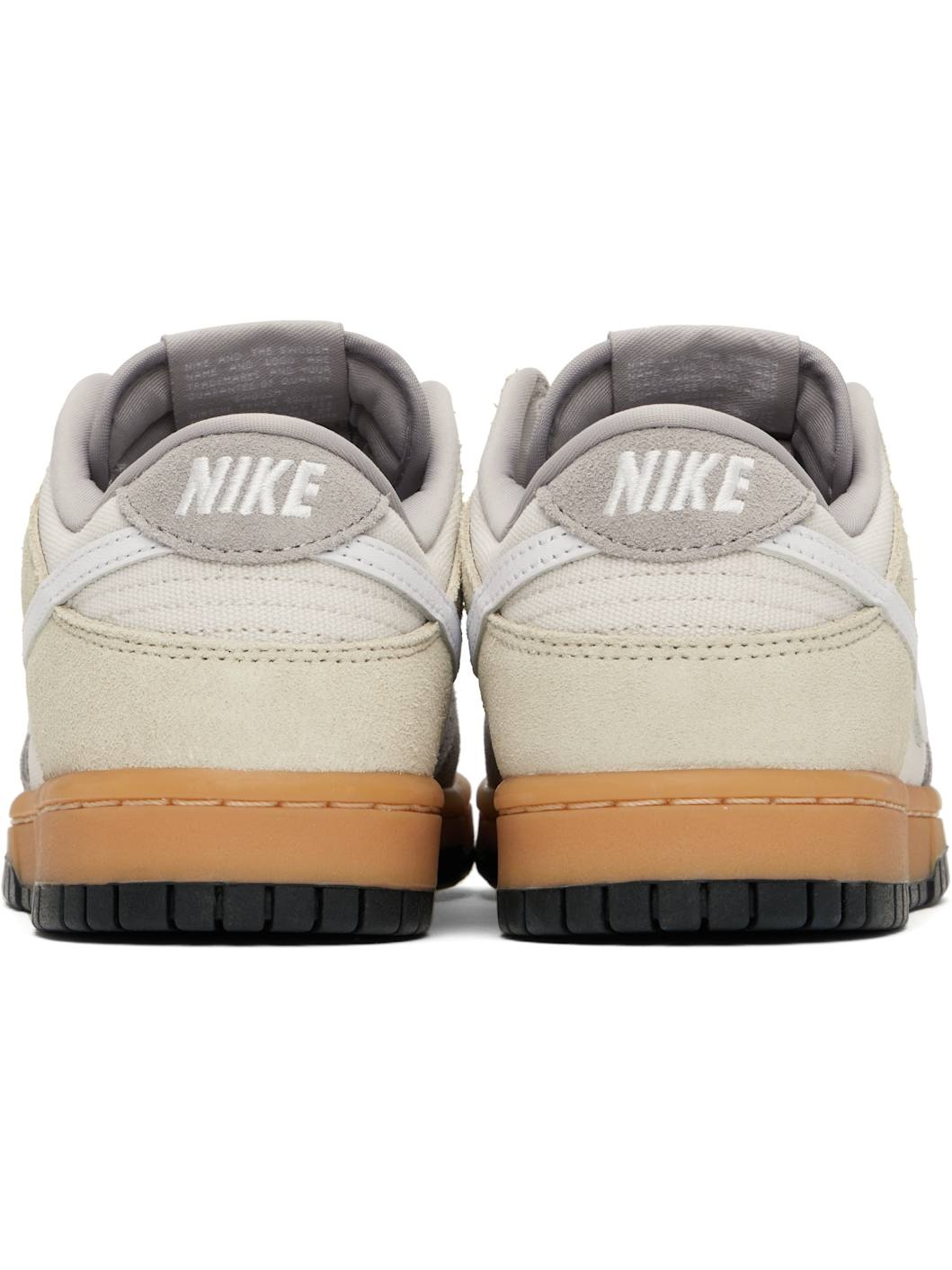 Gray & Off-White Dunk Low Sneakers - 2