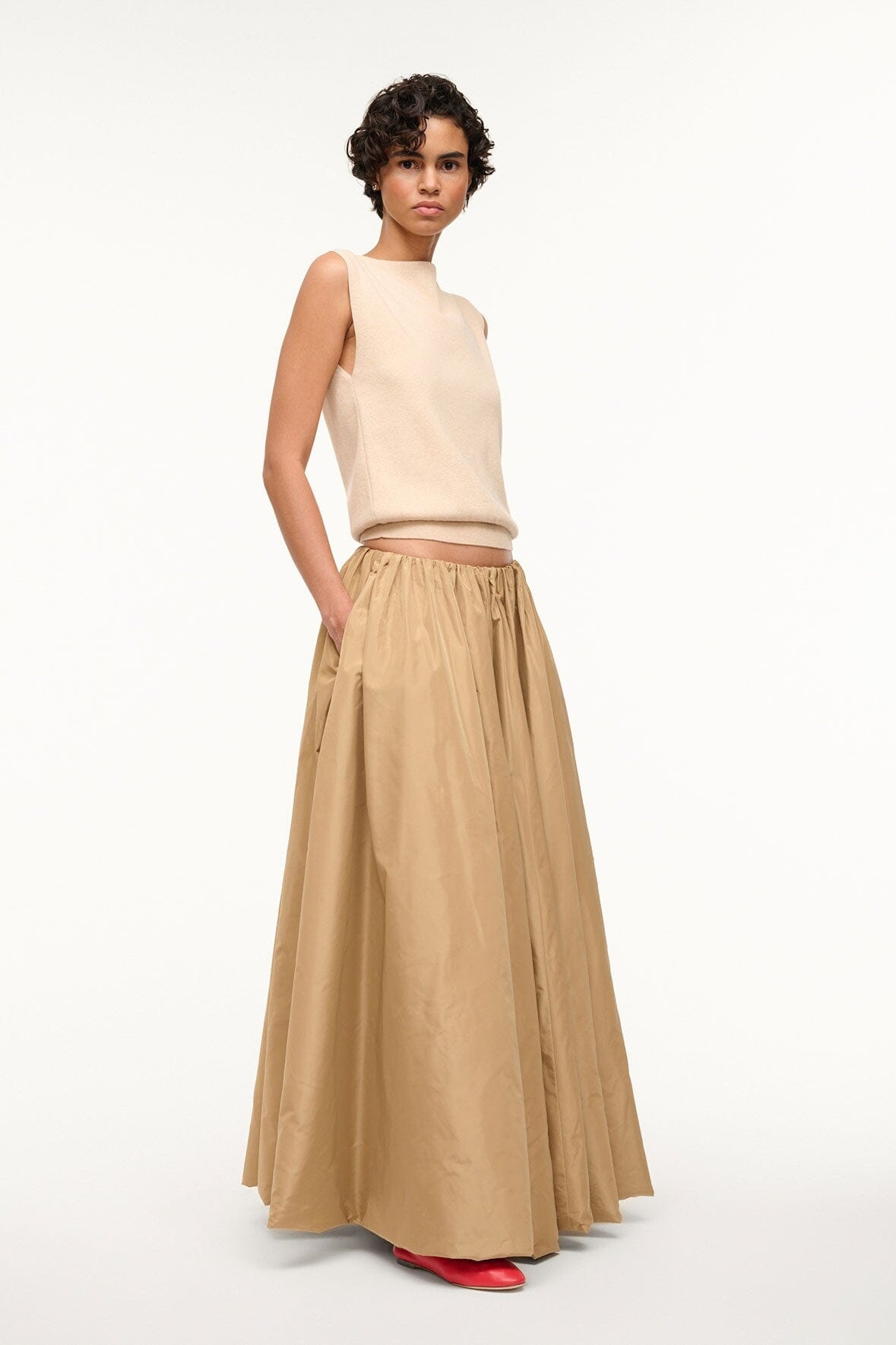 STAUD BELLAGIO SKIRT FAWN - 4