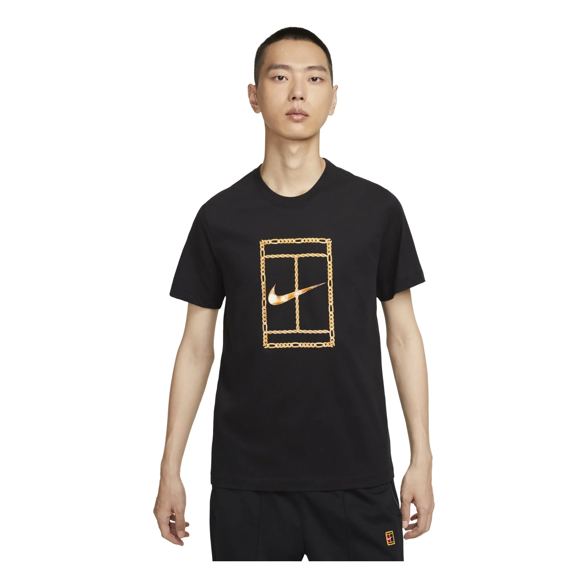 Nike Court Heritage Dri-FIT T-Shirt 'Black Gold' HF6218-010 - 1