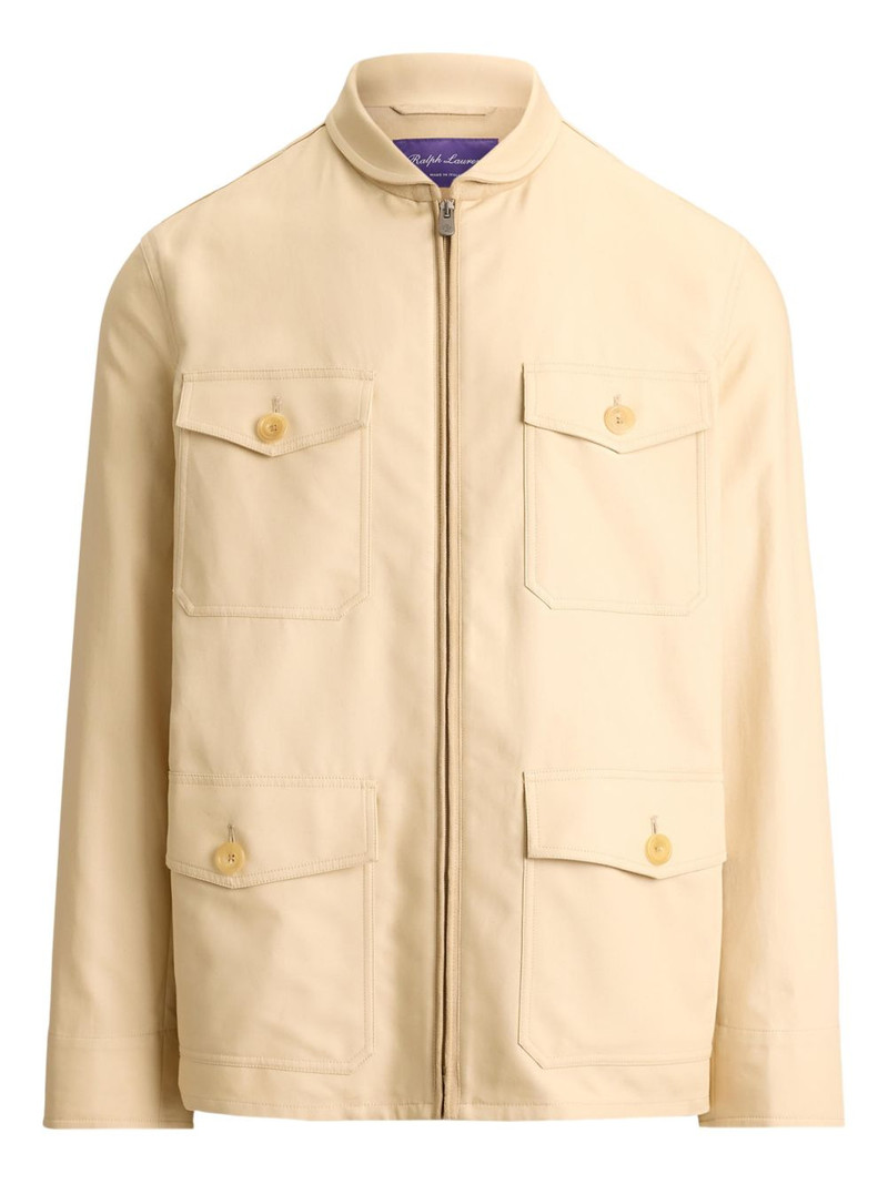 Boulton buttoned sateen jacket 1