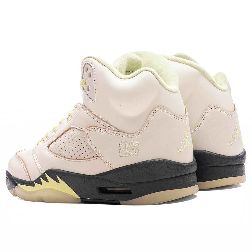 WOMEN'S AIR JORDAN 5 RETRO - SAIL/LUMINOUS GREEN/ANTHRACITE - 3