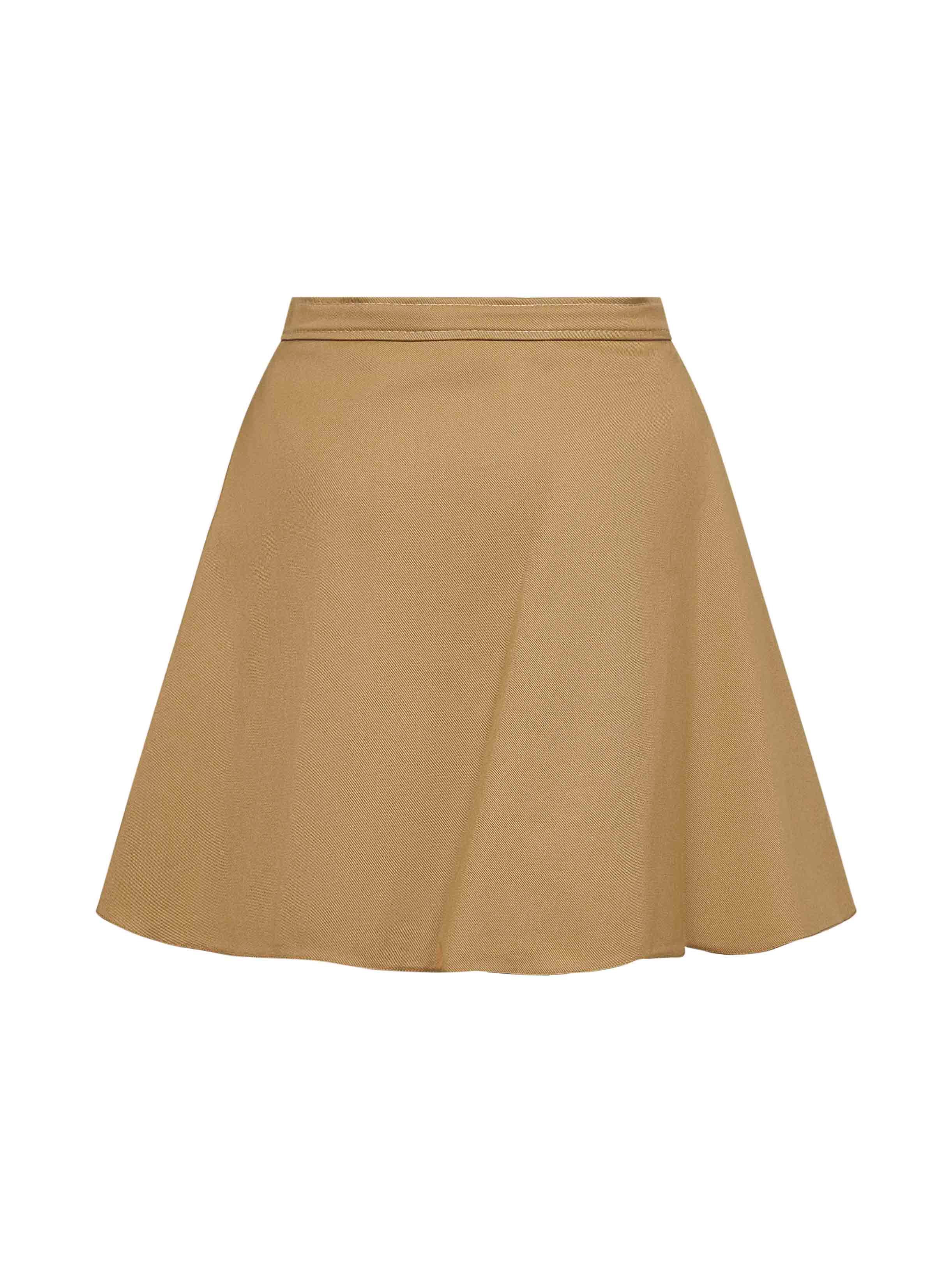 Marni Women Beige Cotton Twill Mini Skirt - 2
