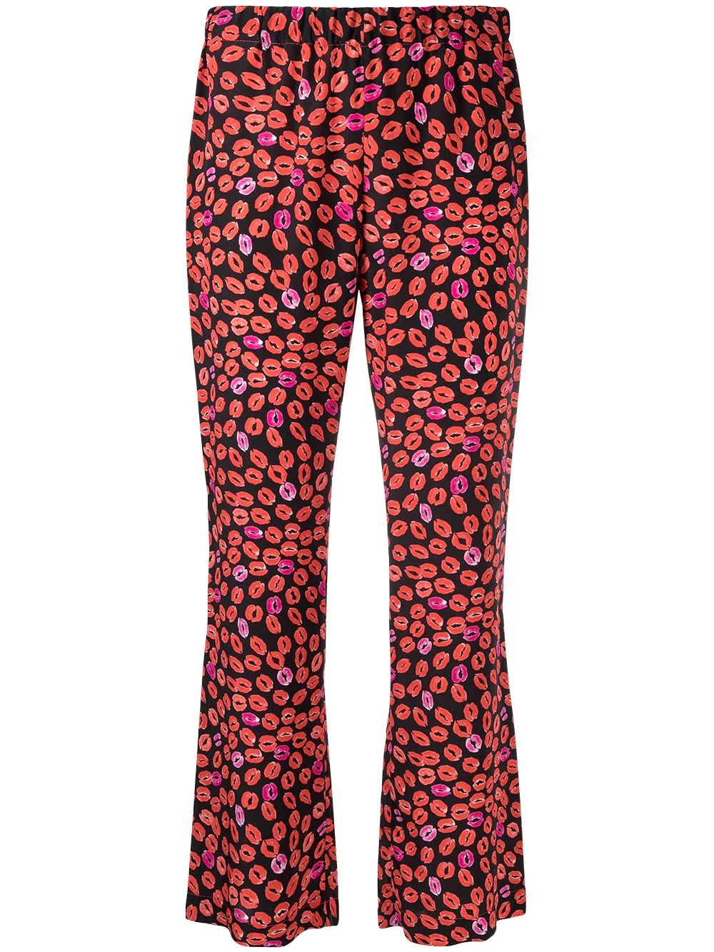 Small Kisses cropped flared trousers - 1