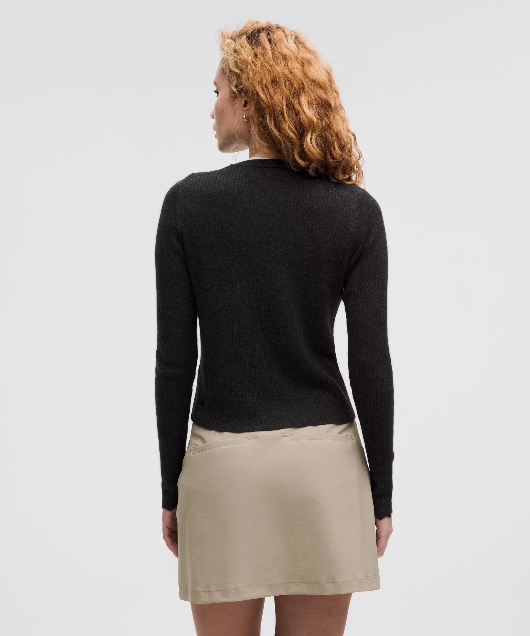 Cashmere Scalloped Cuff Cardigan - 3