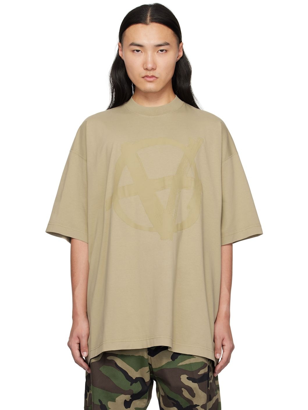 Taupe Double Anarchy T-shirt - 1